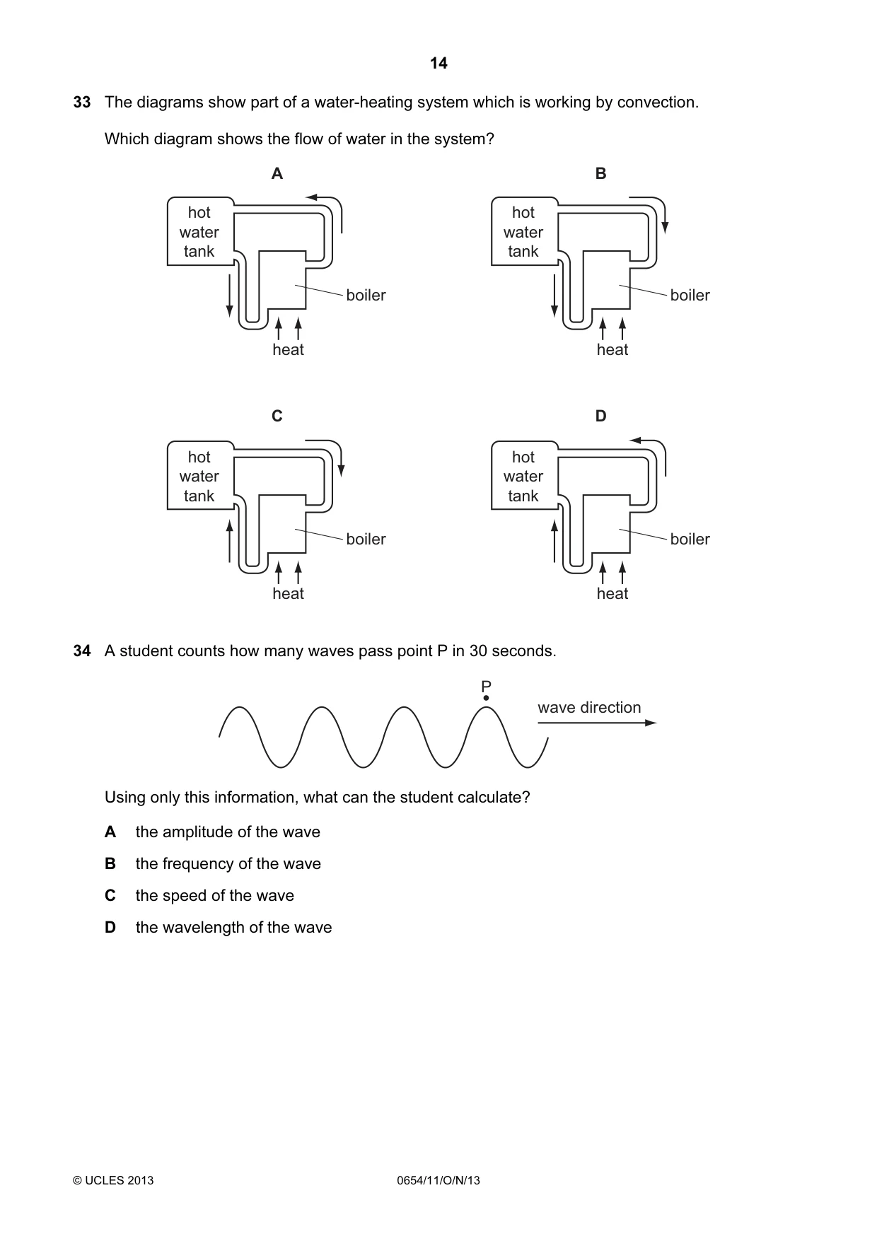 Cambridge IGCSE Sciences - Co-ordinated (Double) 0654 2013 Oct/Nov Paper 1 · Variant 1 question paper, page 14 of 20
