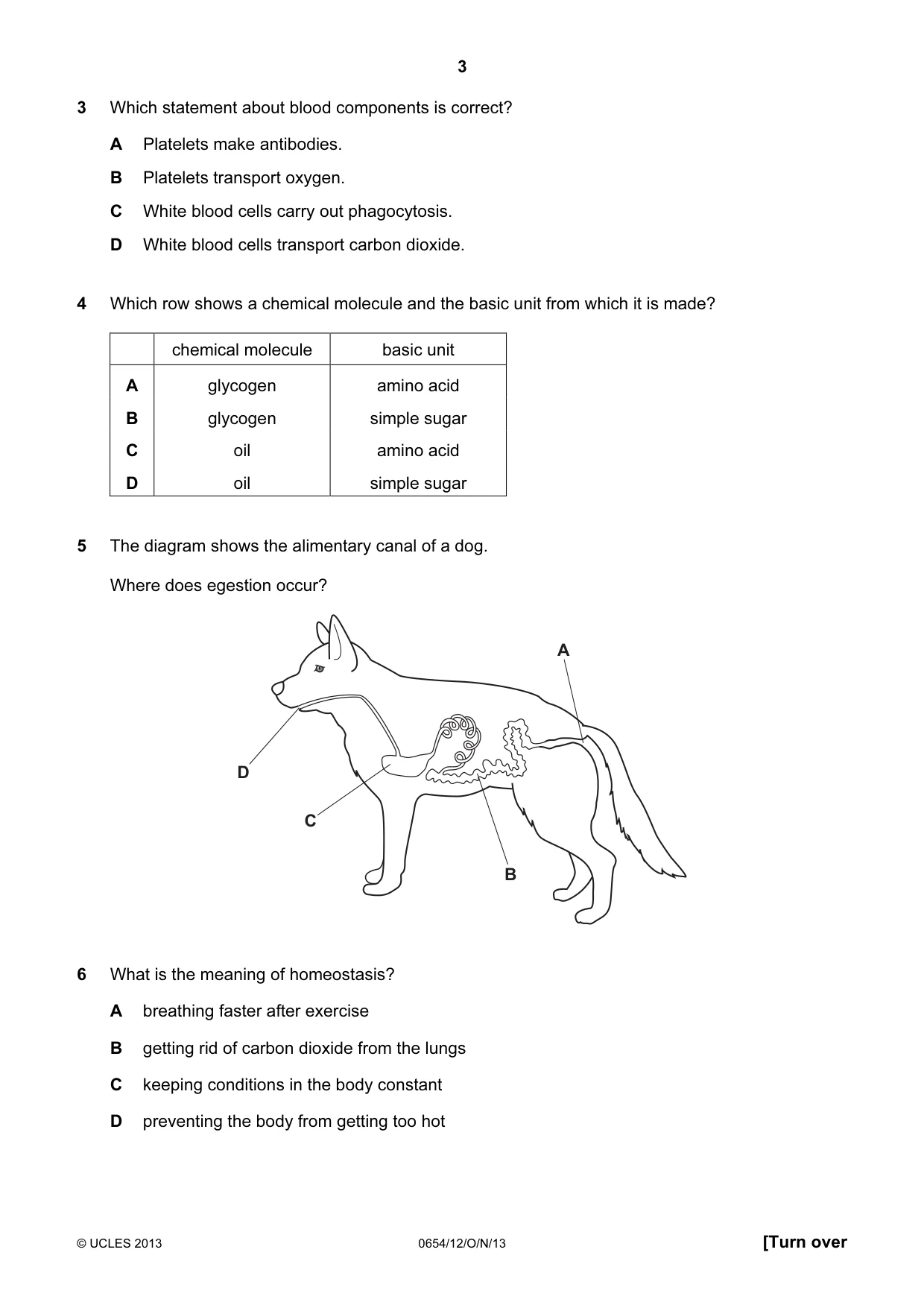 Cambridge IGCSE Sciences - Co-ordinated (Double) 0654 2013 Oct/Nov Paper 1 · Variant 2 question paper, page 3 of 20