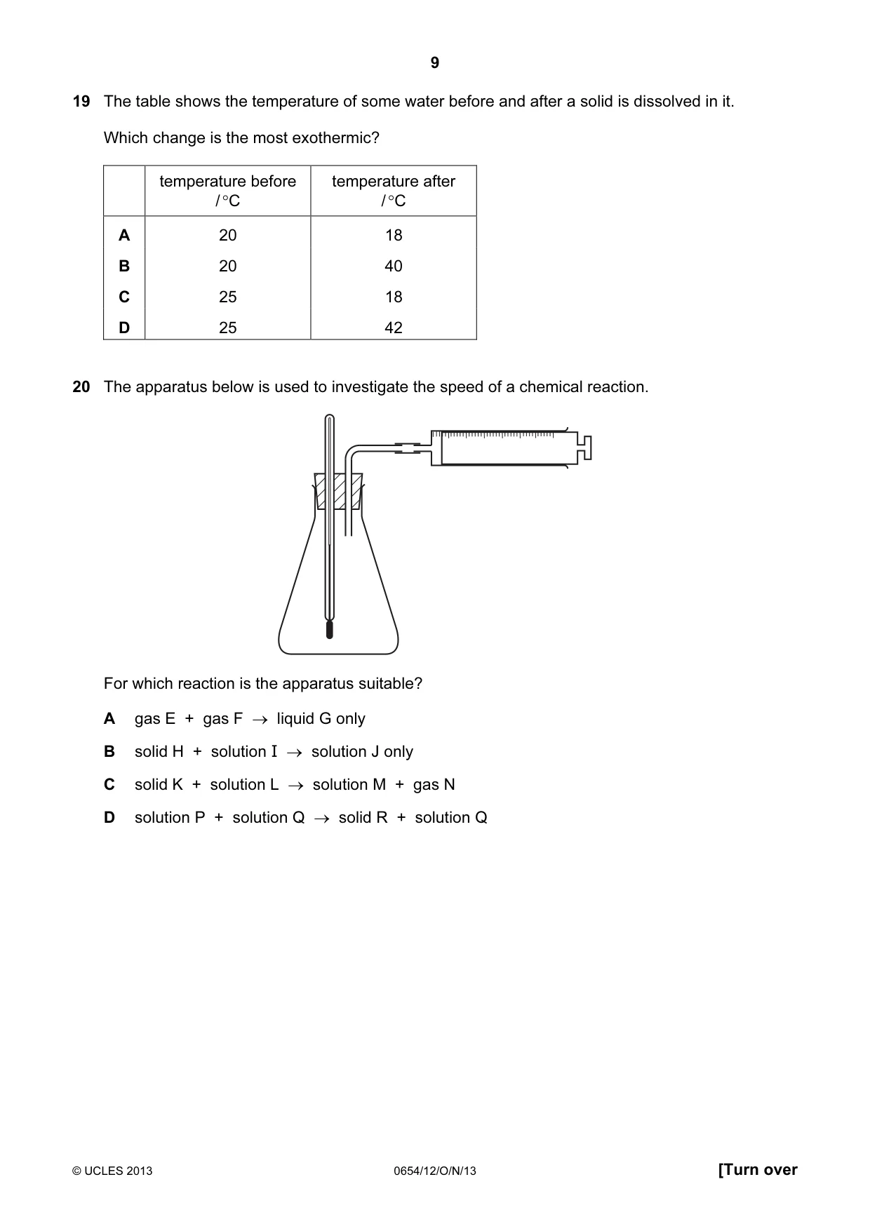 Cambridge IGCSE Sciences - Co-ordinated (Double) 0654 2013 Oct/Nov Paper 1 · Variant 2 question paper, page 9 of 20