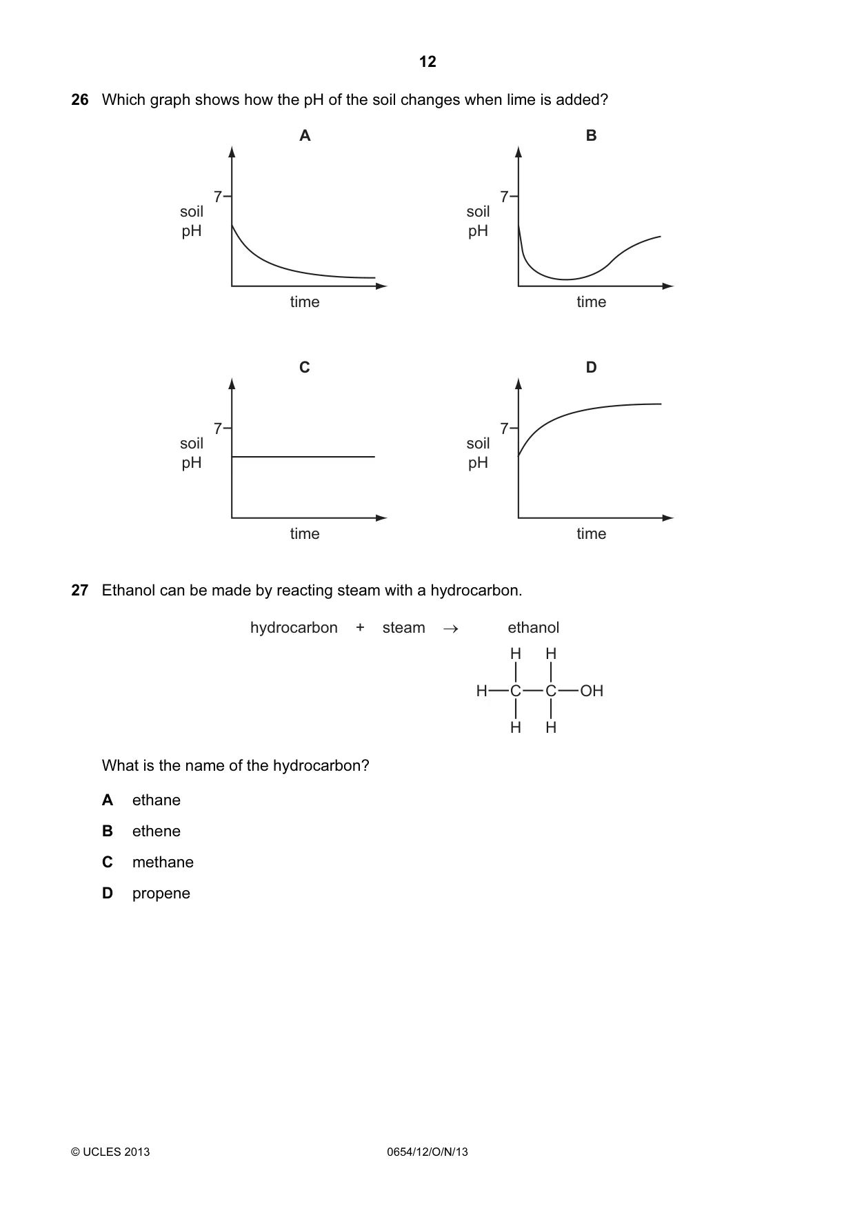 Cambridge IGCSE Sciences - Co-ordinated (Double) 0654 2013 Oct/Nov Paper 1 · Variant 2 question paper, page 12 of 20