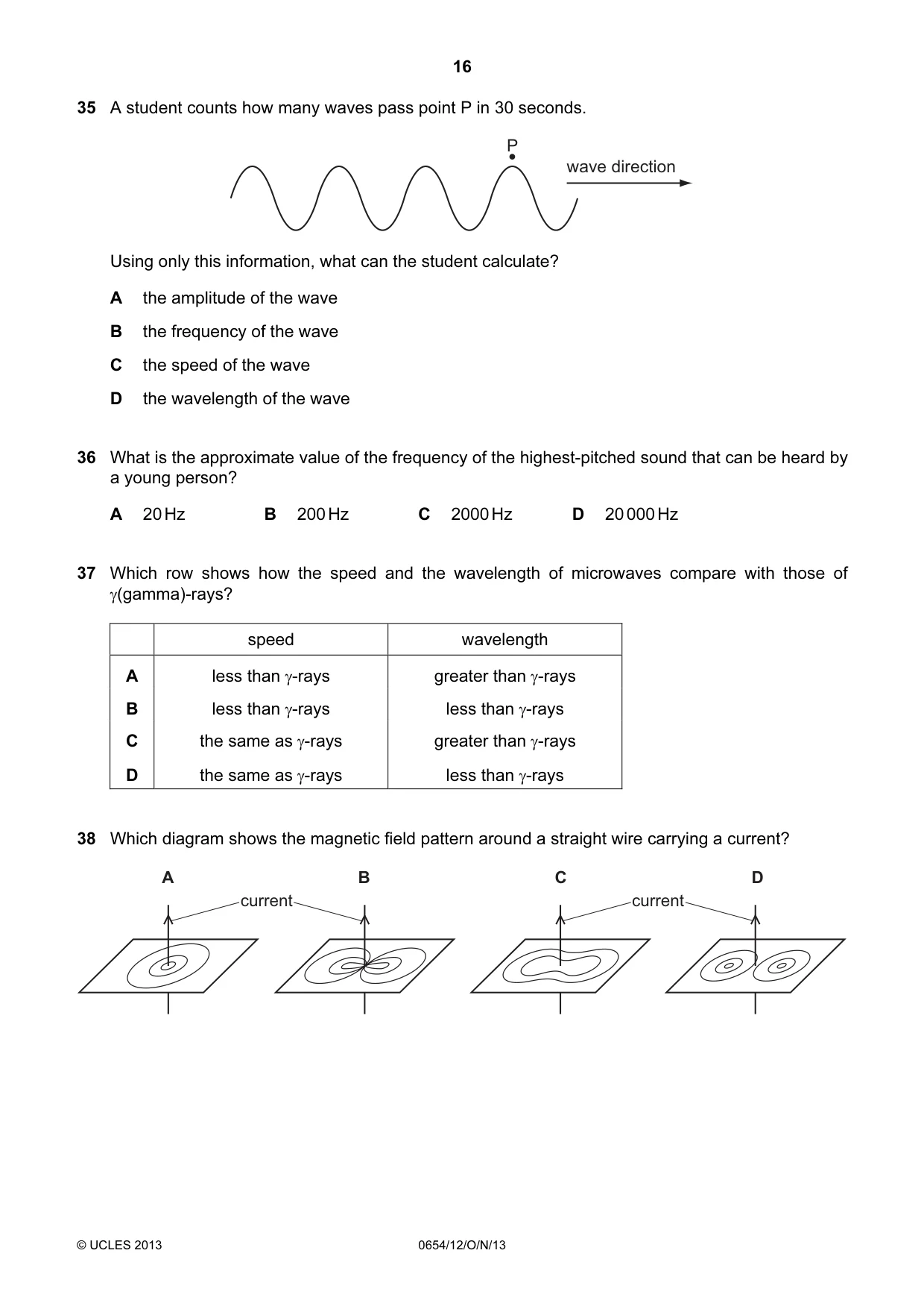 Cambridge IGCSE Sciences - Co-ordinated (Double) 0654 2013 Oct/Nov Paper 1 · Variant 2 question paper, page 16 of 20