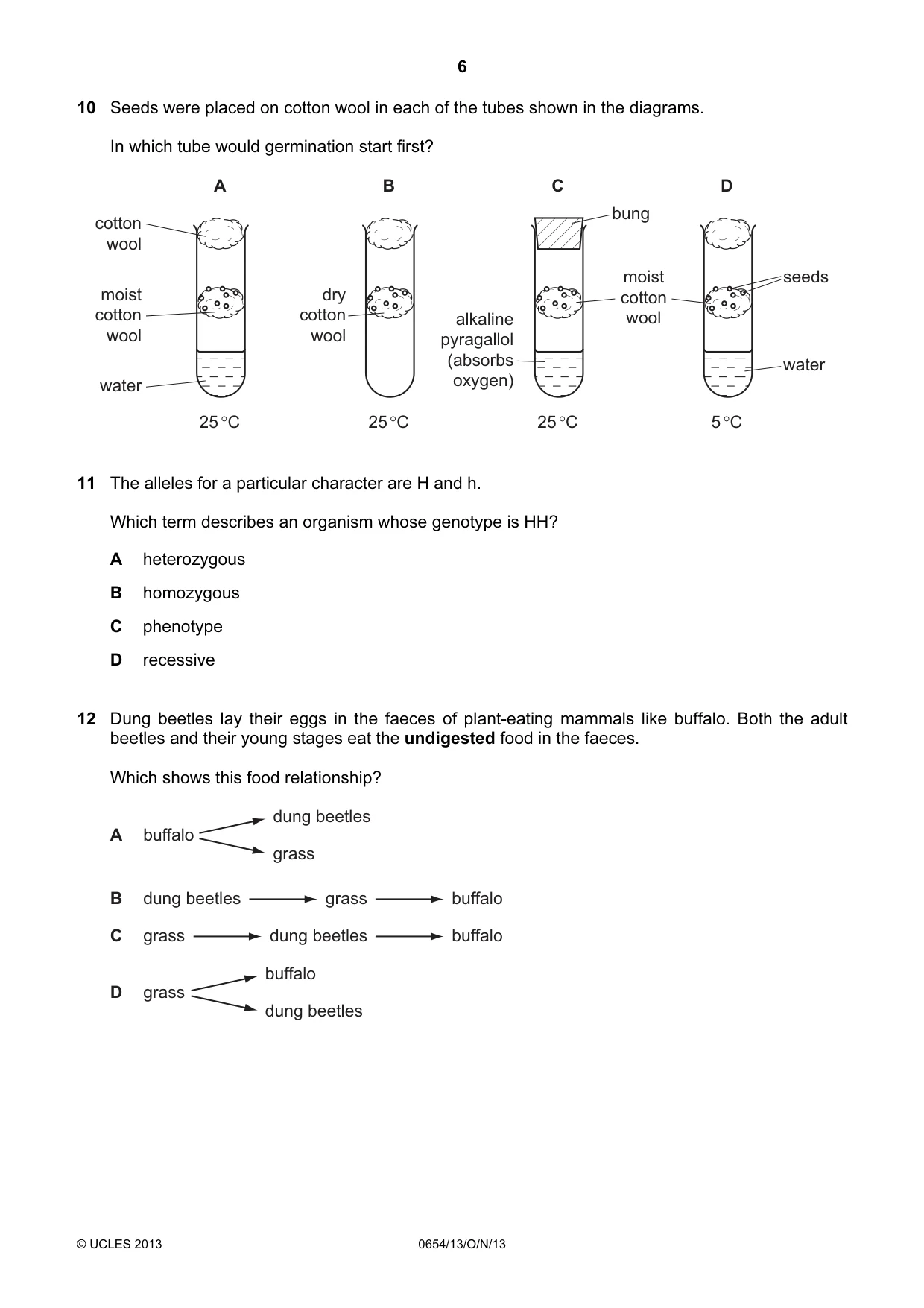 Cambridge IGCSE Sciences - Co-ordinated (Double) 0654 2013 Oct/Nov Paper 1 · Variant 3 question paper, page 6 of 20