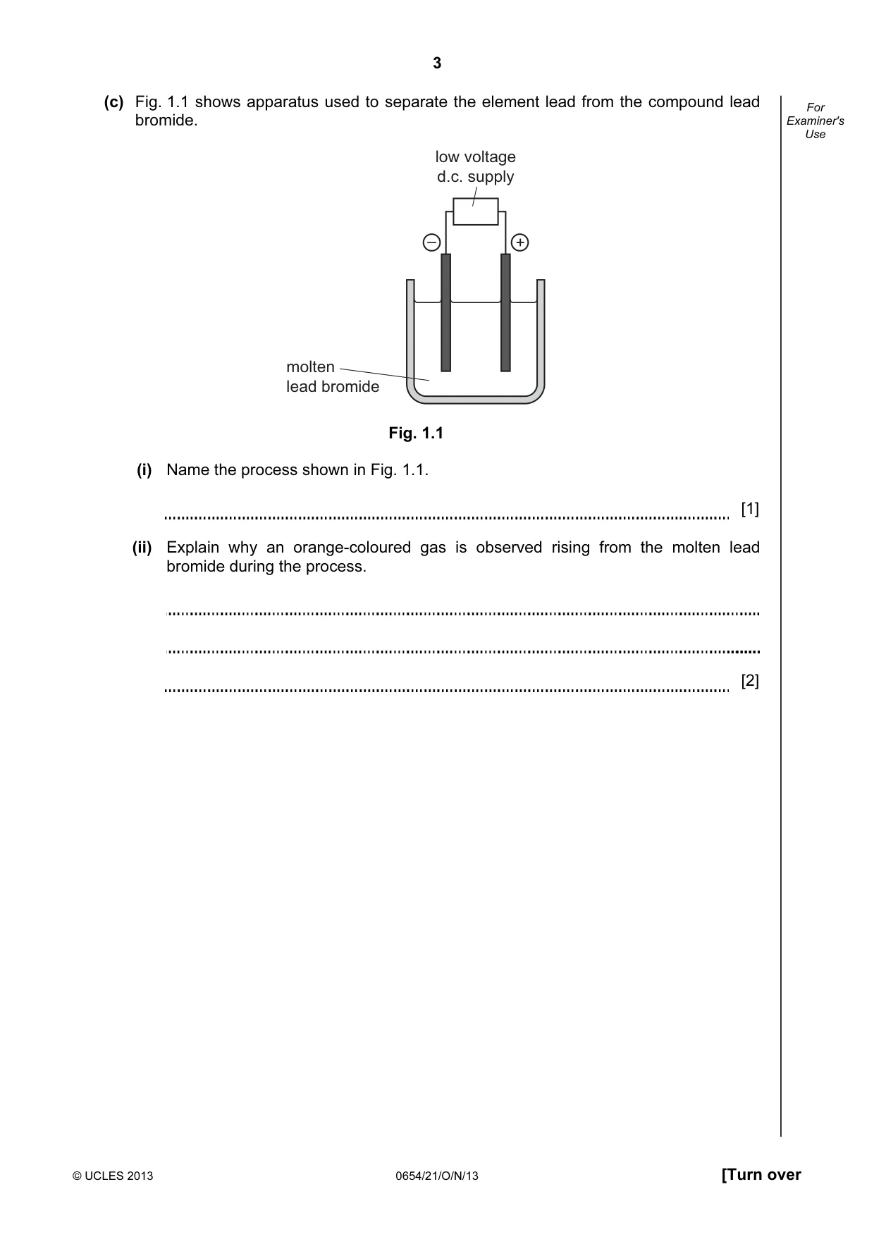 Cambridge IGCSE Sciences - Co-ordinated (Double) 0654 2013 Oct/Nov Paper 2 · Variant 1 question paper, page 3 of 32
