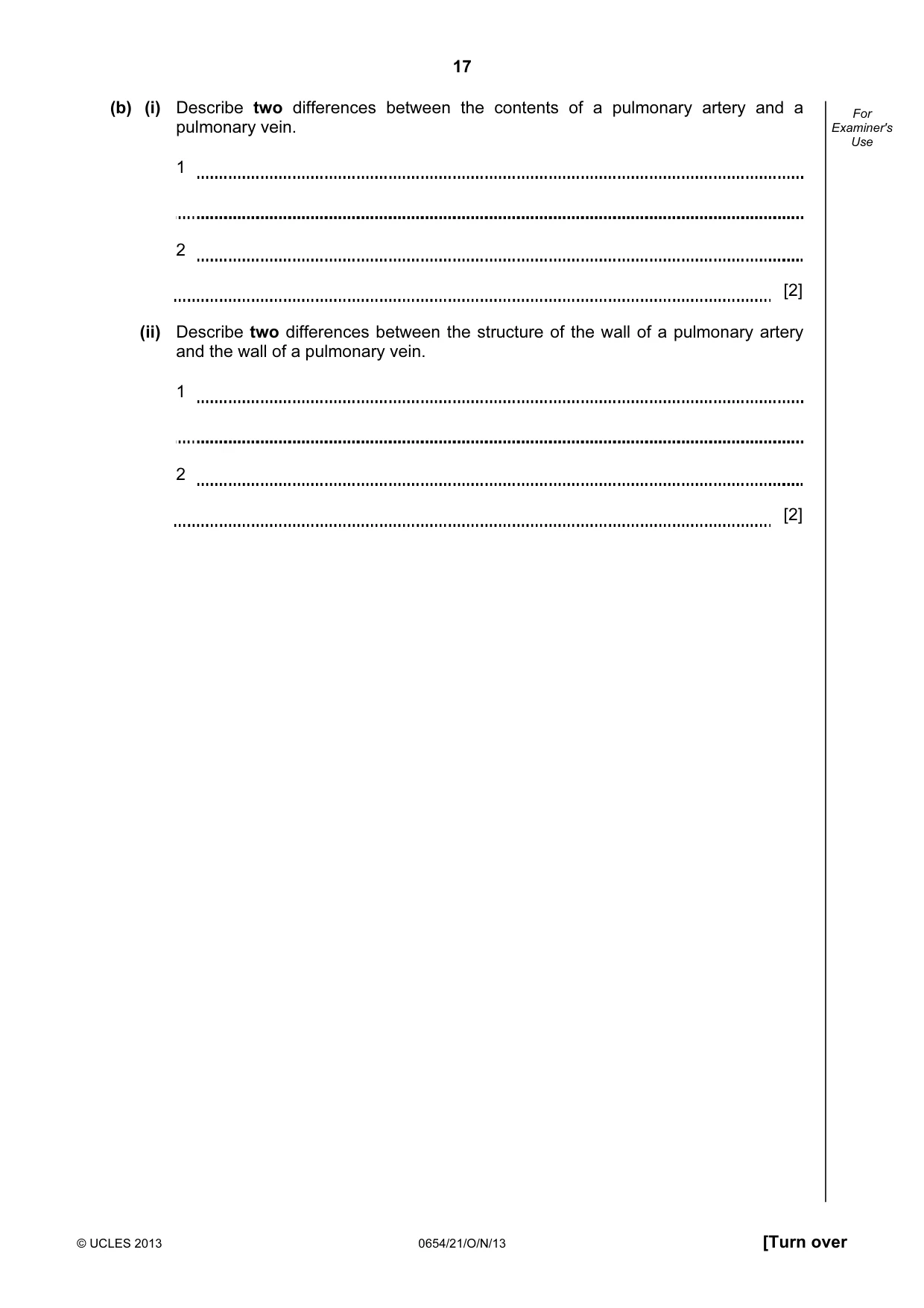 Cambridge IGCSE Sciences - Co-ordinated (Double) 0654 2013 Oct/Nov Paper 2 · Variant 1 question paper, page 17 of 32