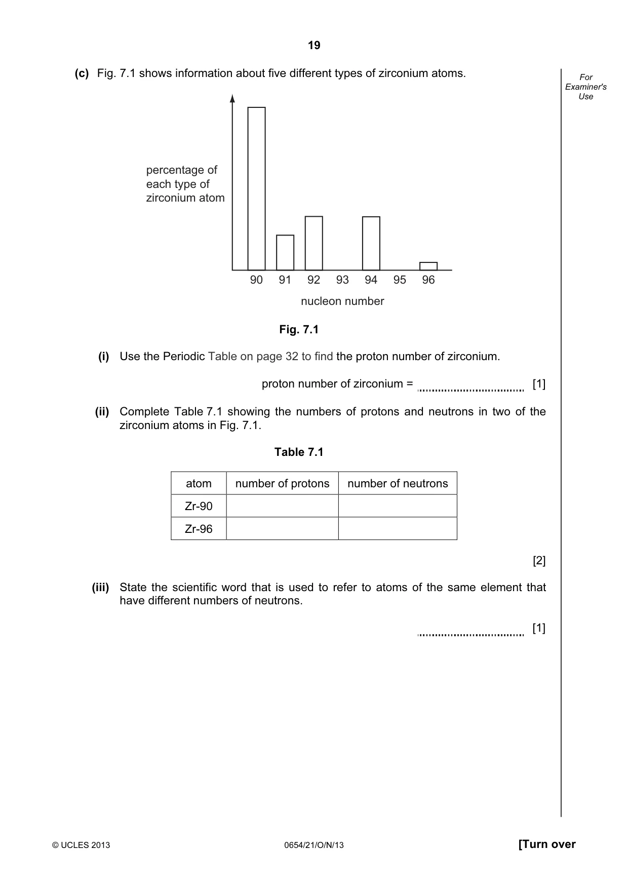 Cambridge IGCSE Sciences - Co-ordinated (Double) 0654 2013 Oct/Nov Paper 2 · Variant 1 question paper, page 19 of 32
