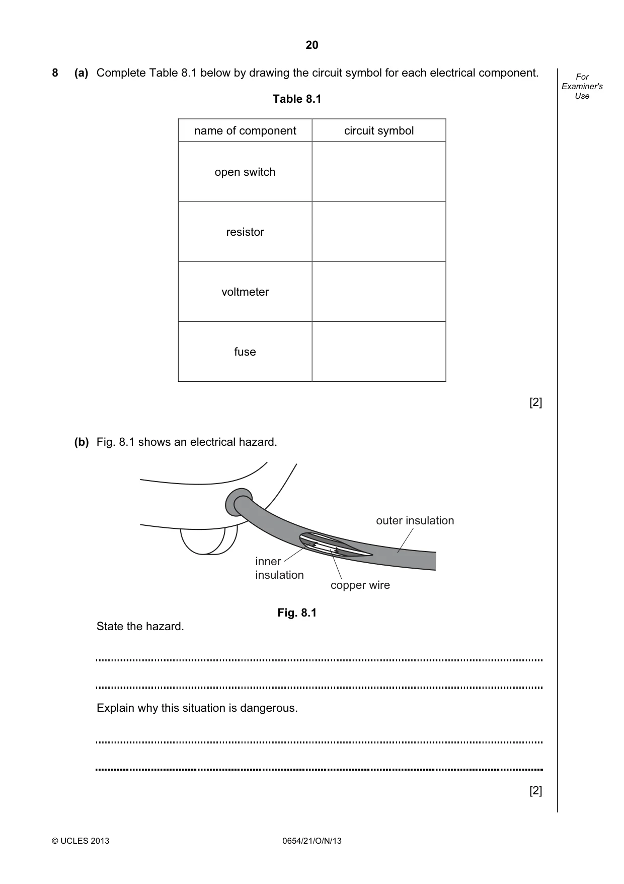 Cambridge IGCSE Sciences - Co-ordinated (Double) 0654 2013 Oct/Nov Paper 2 · Variant 1 question paper, page 20 of 32