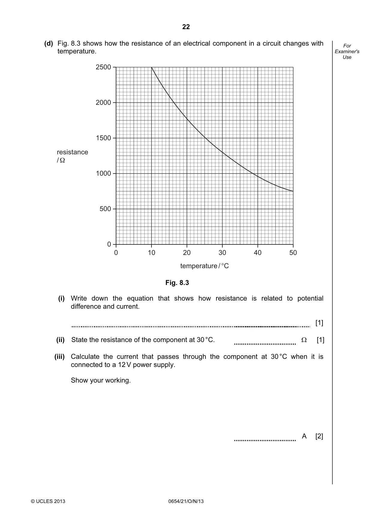 Cambridge IGCSE Sciences - Co-ordinated (Double) 0654 2013 Oct/Nov Paper 2 · Variant 1 question paper, page 22 of 32