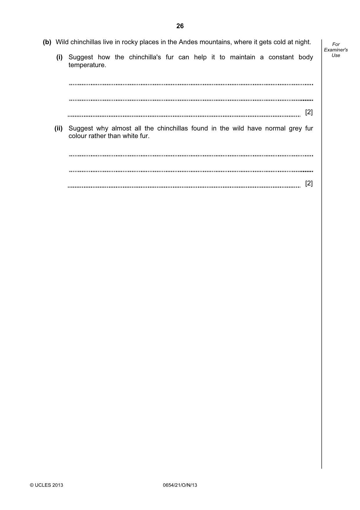 Cambridge IGCSE Sciences - Co-ordinated (Double) 0654 2013 Oct/Nov Paper 2 · Variant 1 question paper, page 26 of 32