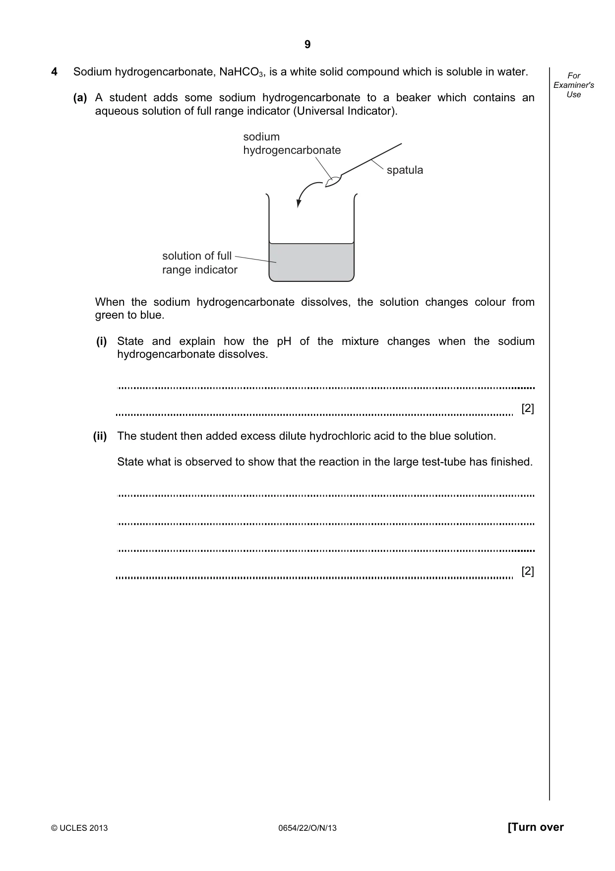 Cambridge IGCSE Sciences - Co-ordinated (Double) 0654 2013 Oct/Nov Paper 2 · Variant 2 question paper, page 9 of 28