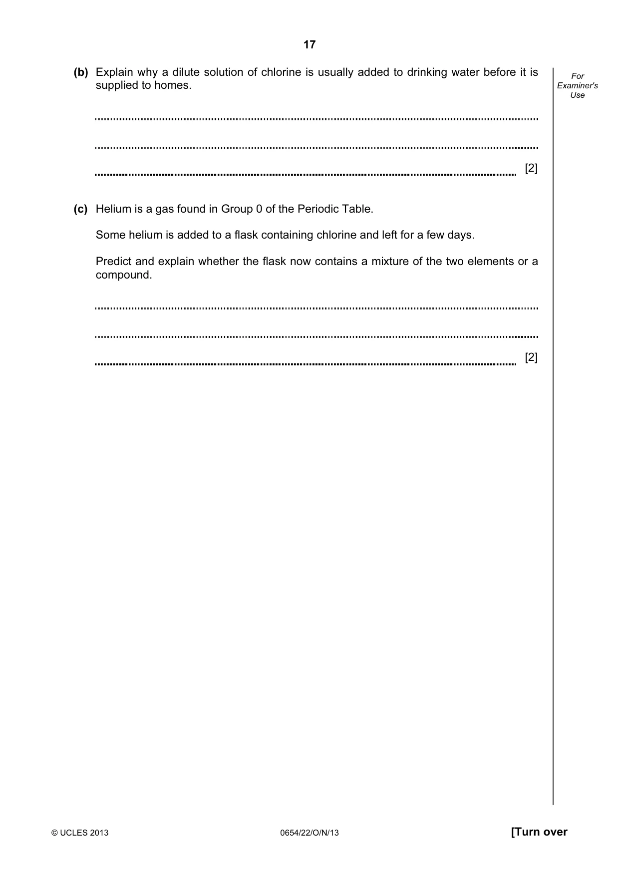 Cambridge IGCSE Sciences - Co-ordinated (Double) 0654 2013 Oct/Nov Paper 2 · Variant 2 question paper, page 17 of 28