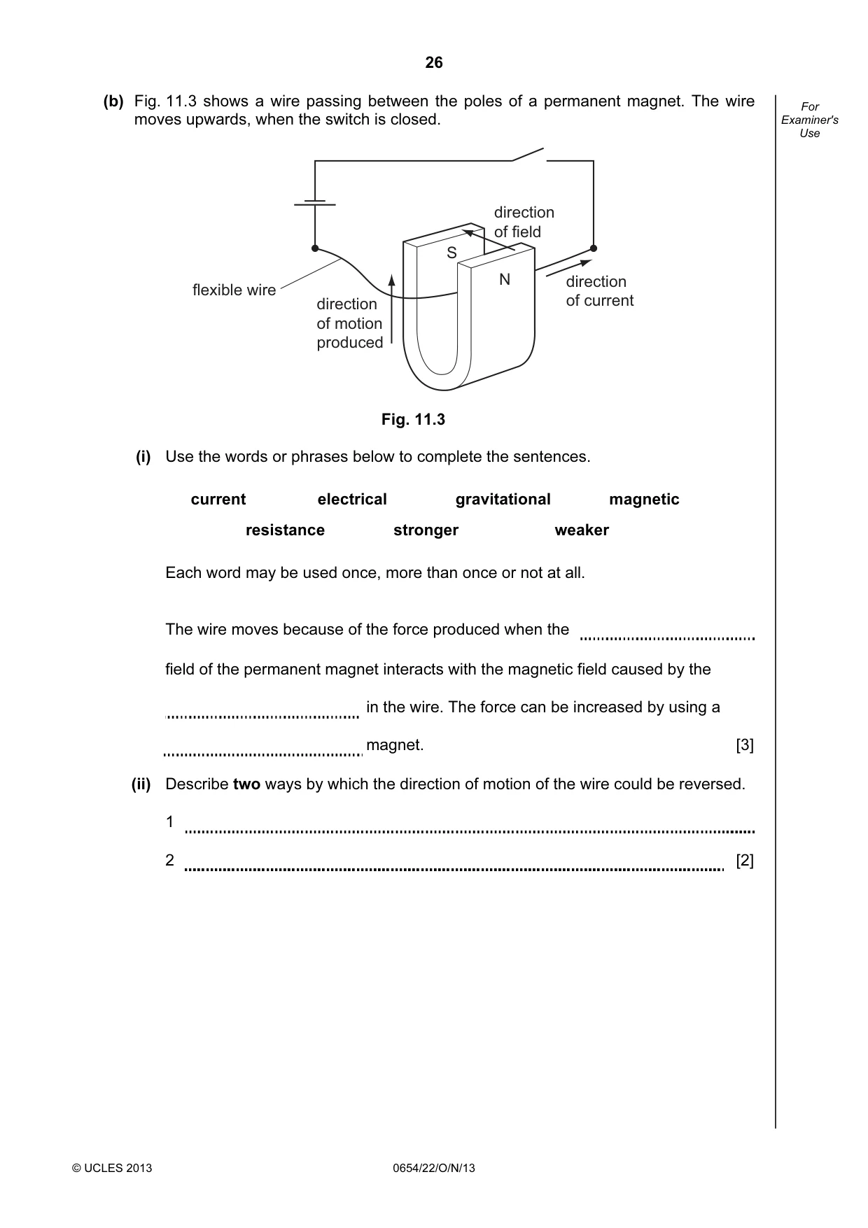 Cambridge IGCSE Sciences - Co-ordinated (Double) 0654 2013 Oct/Nov Paper 2 · Variant 2 question paper, page 26 of 28