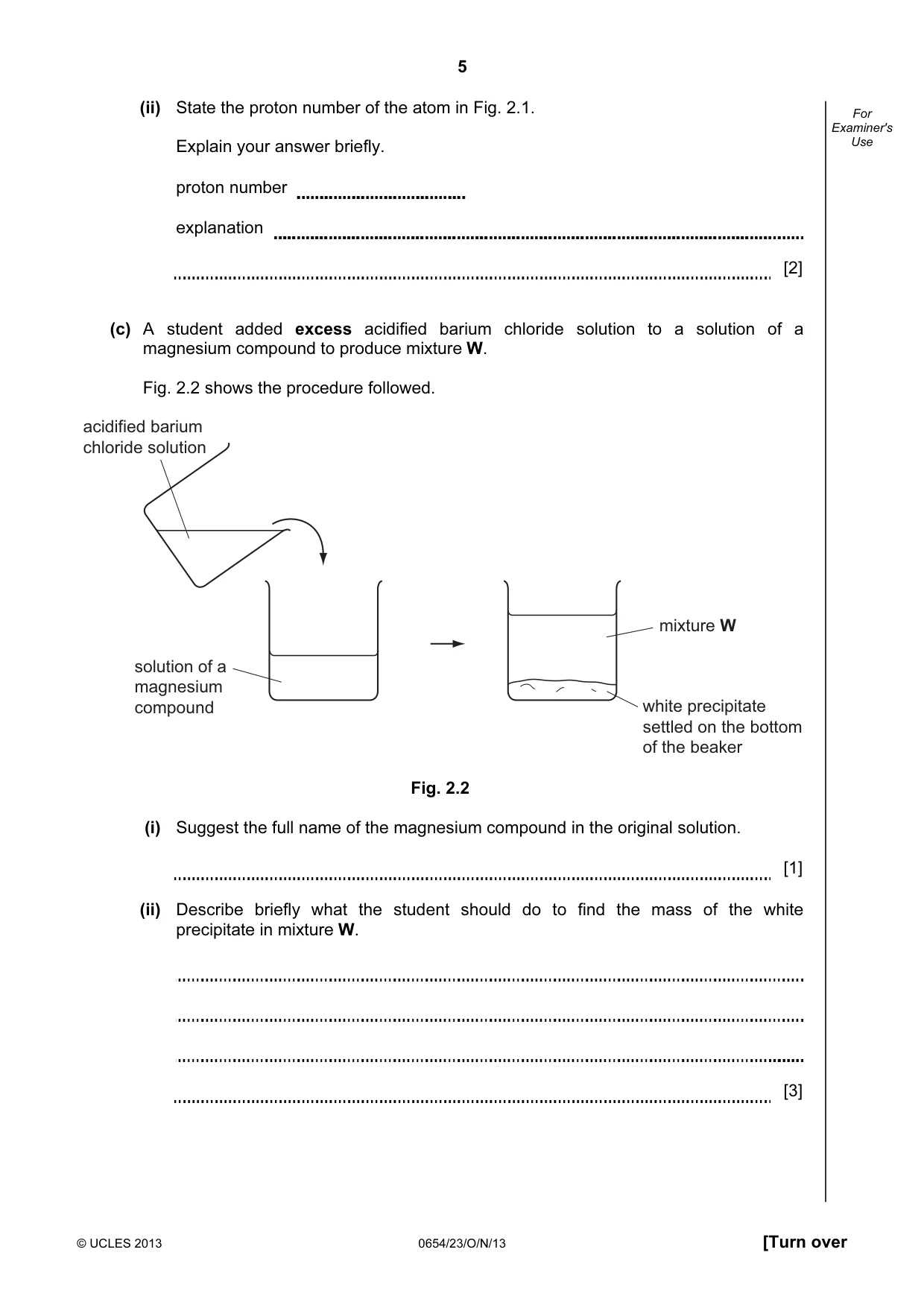 Cambridge IGCSE Sciences - Co-ordinated (Double) 0654 2013 Oct/Nov Paper 2 · Variant 3 question paper, page 5 of 28