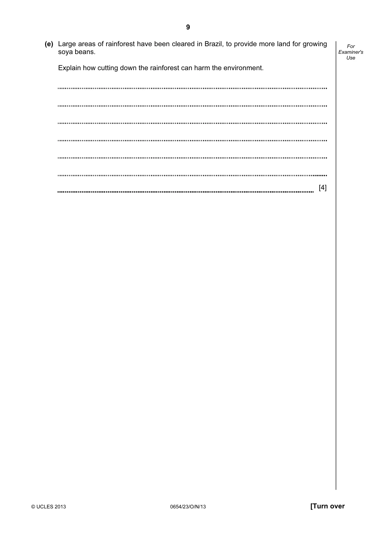 Cambridge IGCSE Sciences - Co-ordinated (Double) 0654 2013 Oct/Nov Paper 2 · Variant 3 question paper, page 9 of 28