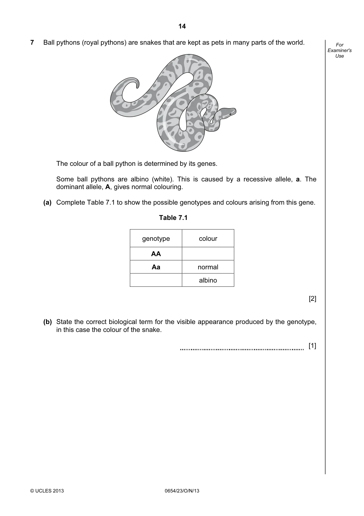 Cambridge IGCSE Sciences - Co-ordinated (Double) 0654 2013 Oct/Nov Paper 2 · Variant 3 question paper, page 14 of 28