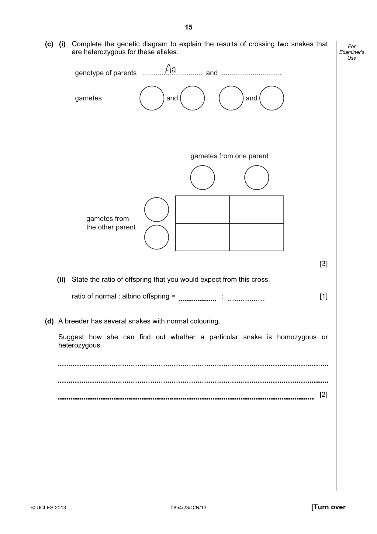 Cambridge IGCSE Sciences - Co-ordinated (Double) 0654 2013 Oct/Nov Paper 2 · Variant 3 question paper, page 15 of 28