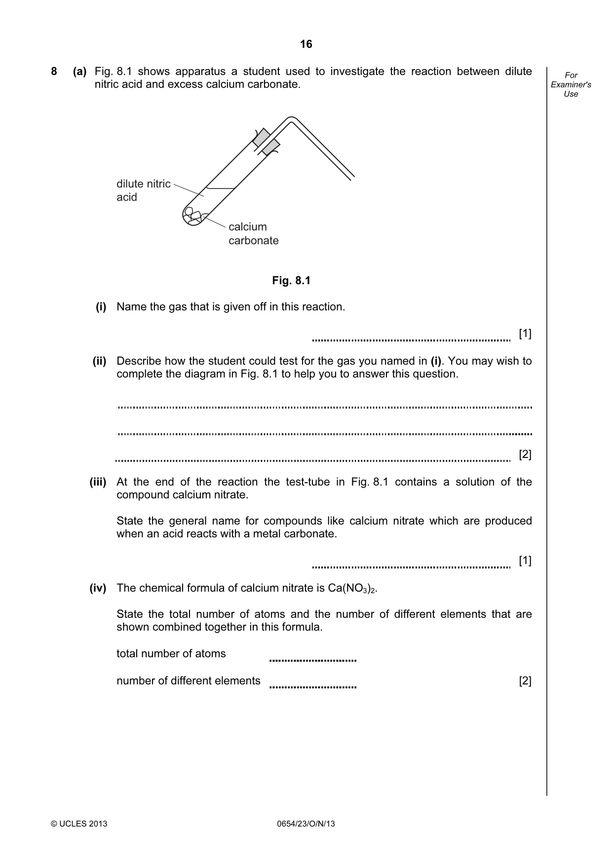 Cambridge IGCSE Sciences - Co-ordinated (Double) 0654 2013 Oct/Nov Paper 2 · Variant 3 question paper, page 16 of 28