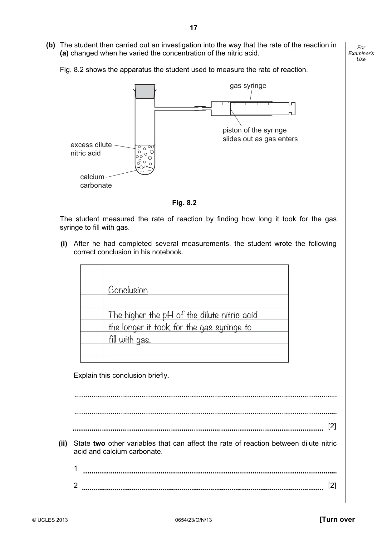 Cambridge IGCSE Sciences - Co-ordinated (Double) 0654 2013 Oct/Nov Paper 2 · Variant 3 question paper, page 17 of 28