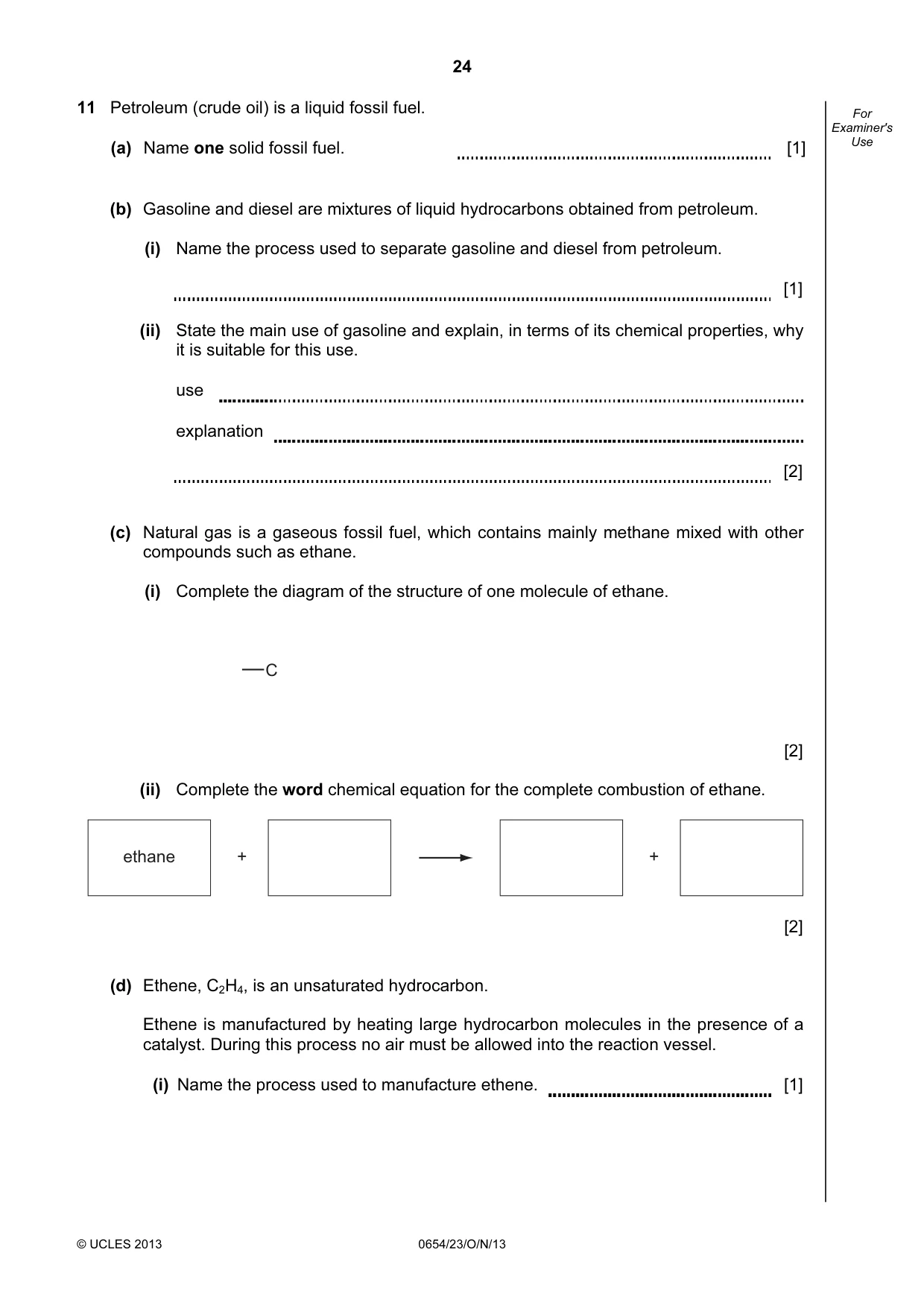 Cambridge IGCSE Sciences - Co-ordinated (Double) 0654 2013 Oct/Nov Paper 2 · Variant 3 question paper, page 24 of 28