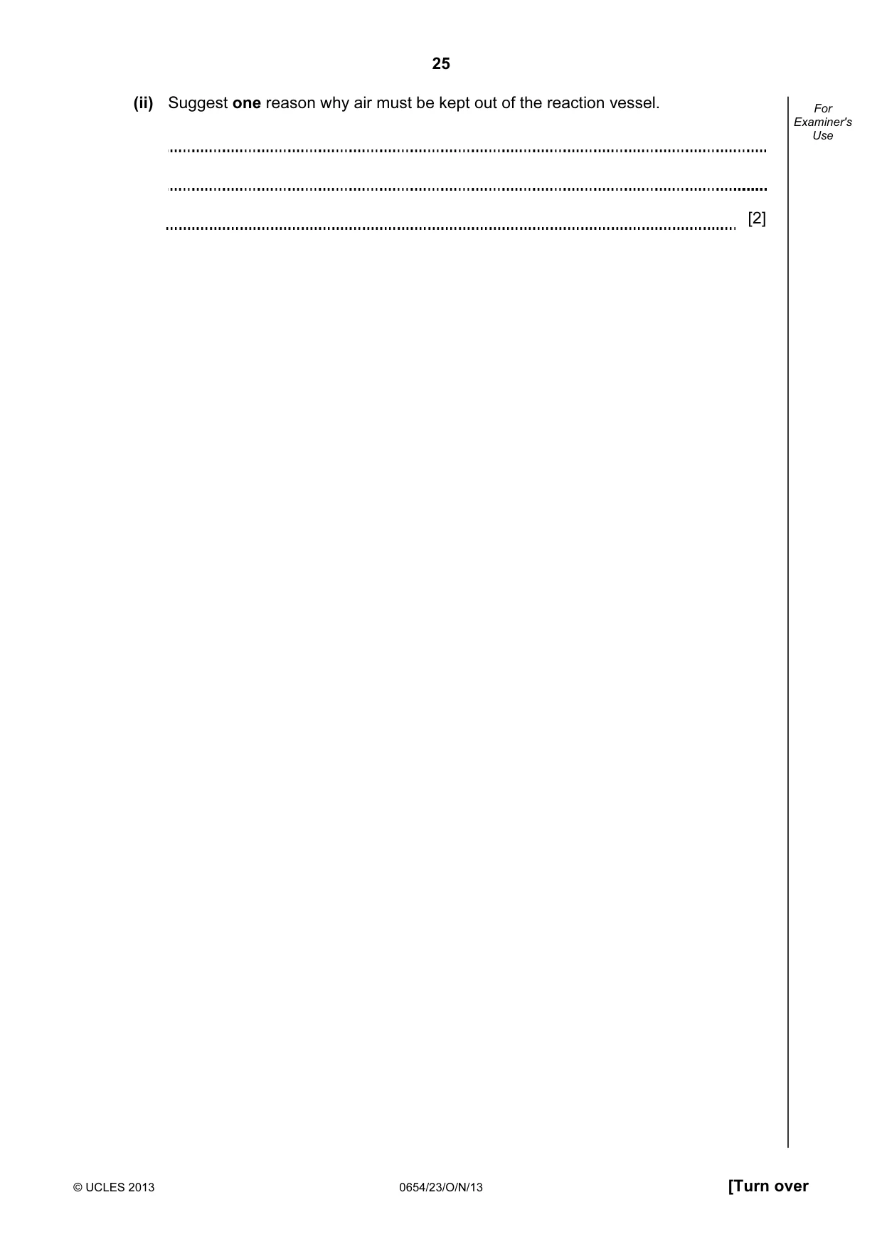 Cambridge IGCSE Sciences - Co-ordinated (Double) 0654 2013 Oct/Nov Paper 2 · Variant 3 question paper, page 25 of 28