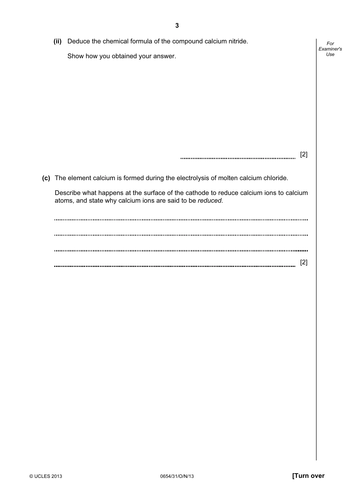 Cambridge IGCSE Sciences - Co-ordinated (Double) 0654 2013 Oct/Nov Paper 3 · Variant 1 question paper, page 3 of 36