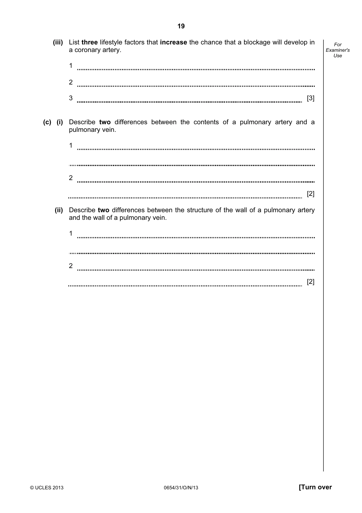 Cambridge IGCSE Sciences - Co-ordinated (Double) 0654 2013 Oct/Nov Paper 3 · Variant 1 question paper, page 19 of 36