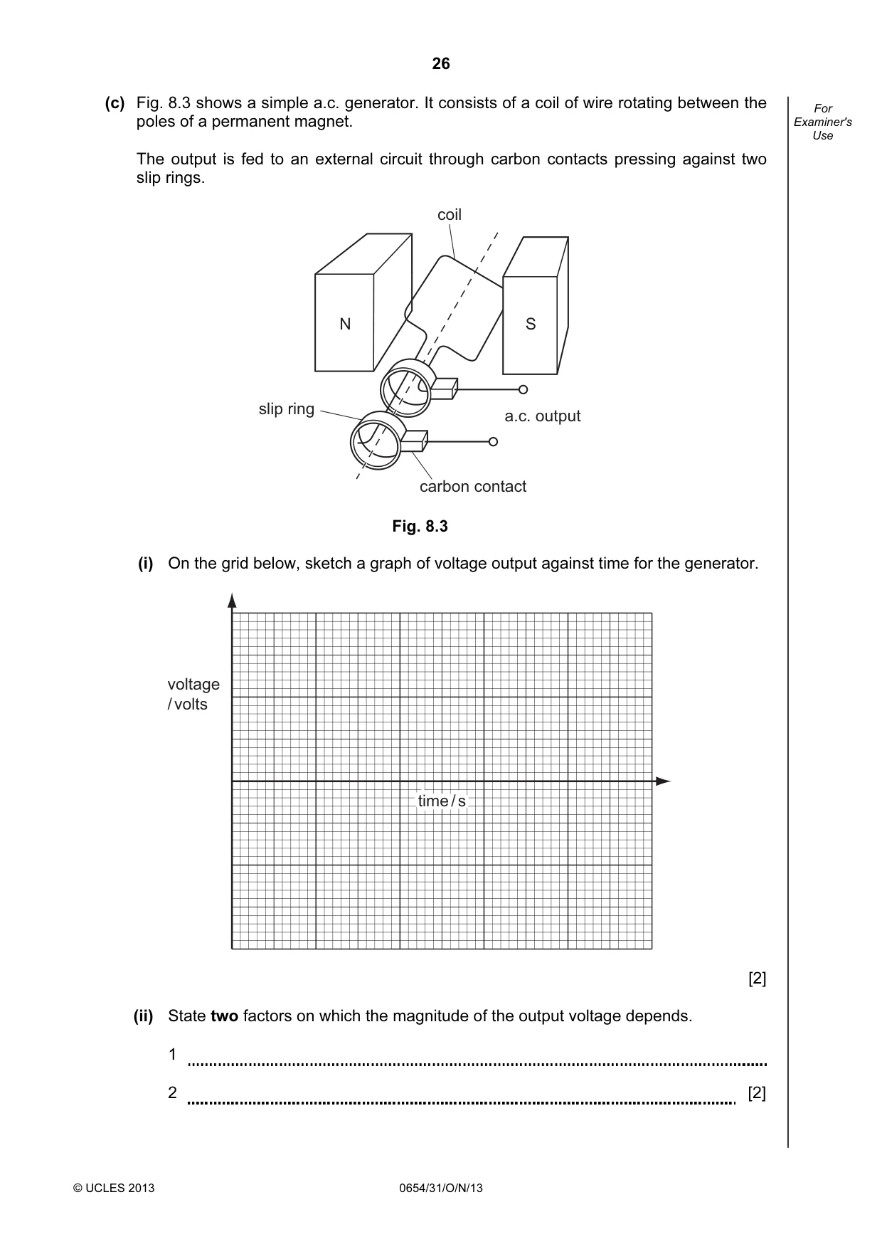 Cambridge IGCSE Sciences - Co-ordinated (Double) 0654 2013 Oct/Nov Paper 3 · Variant 1 question paper, page 26 of 36