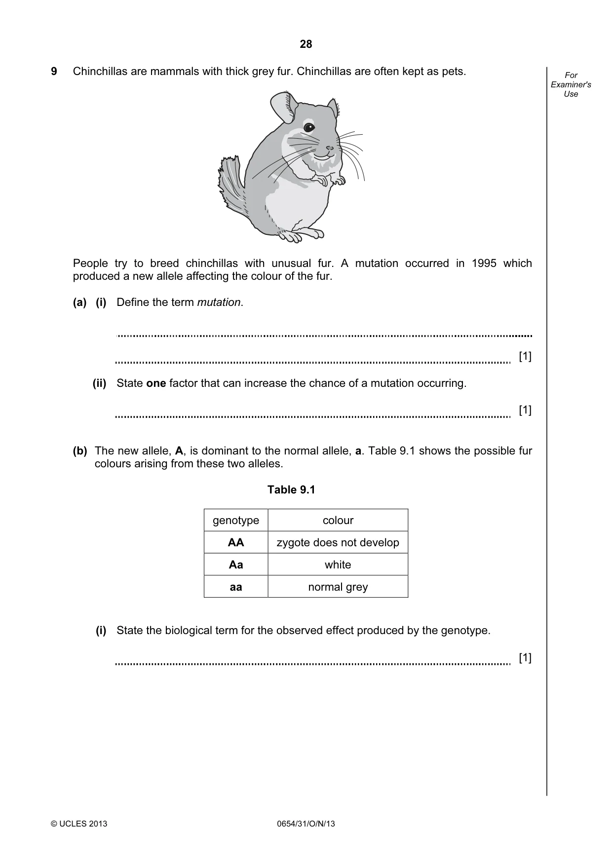 Cambridge IGCSE Sciences - Co-ordinated (Double) 0654 2013 Oct/Nov Paper 3 · Variant 1 question paper, page 28 of 36
