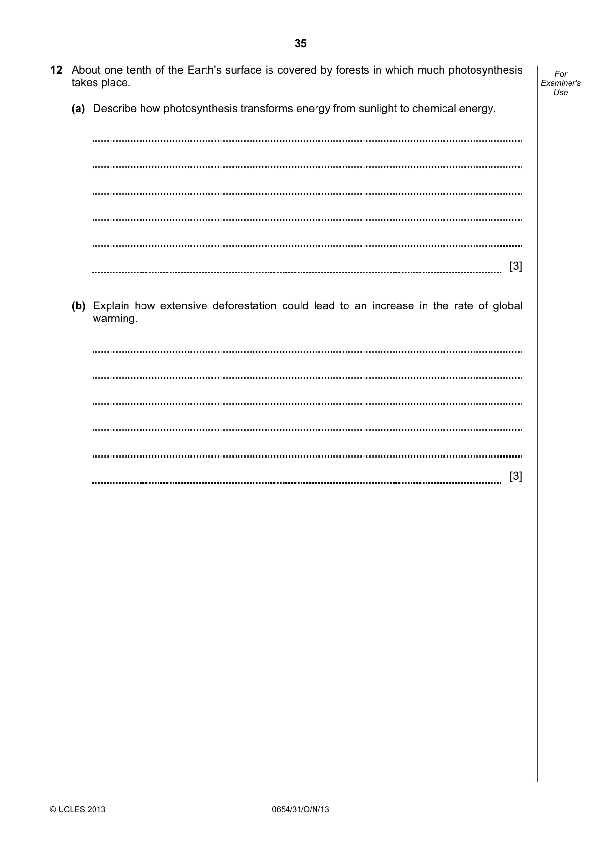 Cambridge IGCSE Sciences - Co-ordinated (Double) 0654 2013 Oct/Nov Paper 3 · Variant 1 question paper, page 35 of 36