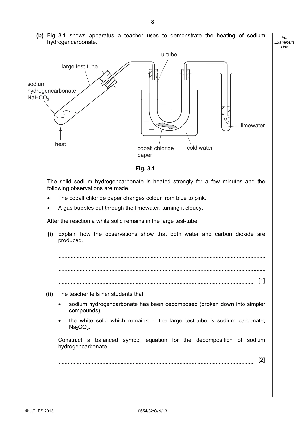 Cambridge IGCSE Sciences - Co-ordinated (Double) 0654 2013 Oct/Nov Paper 3 · Variant 2 question paper, page 8 of 28