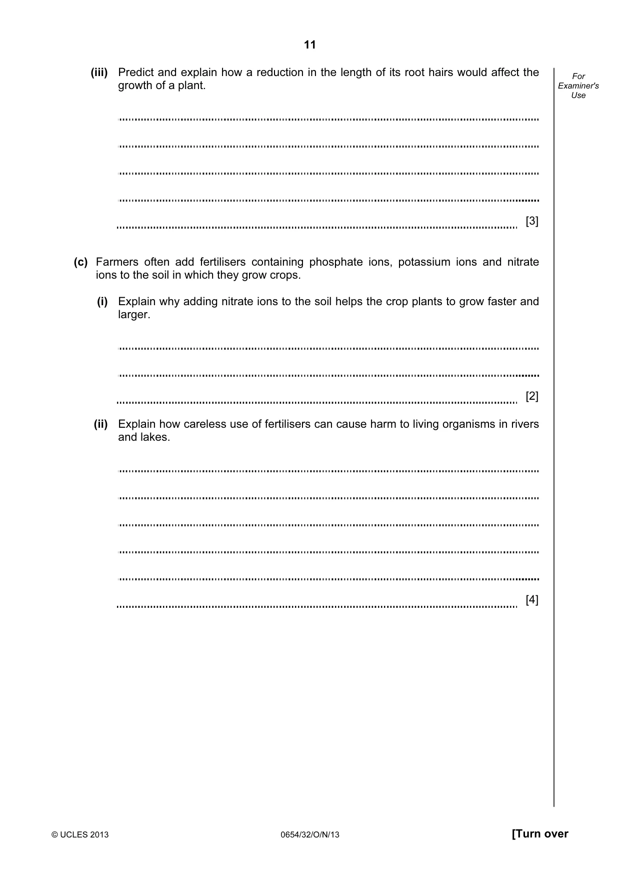 Cambridge IGCSE Sciences - Co-ordinated (Double) 0654 2013 Oct/Nov Paper 3 · Variant 2 question paper, page 11 of 28