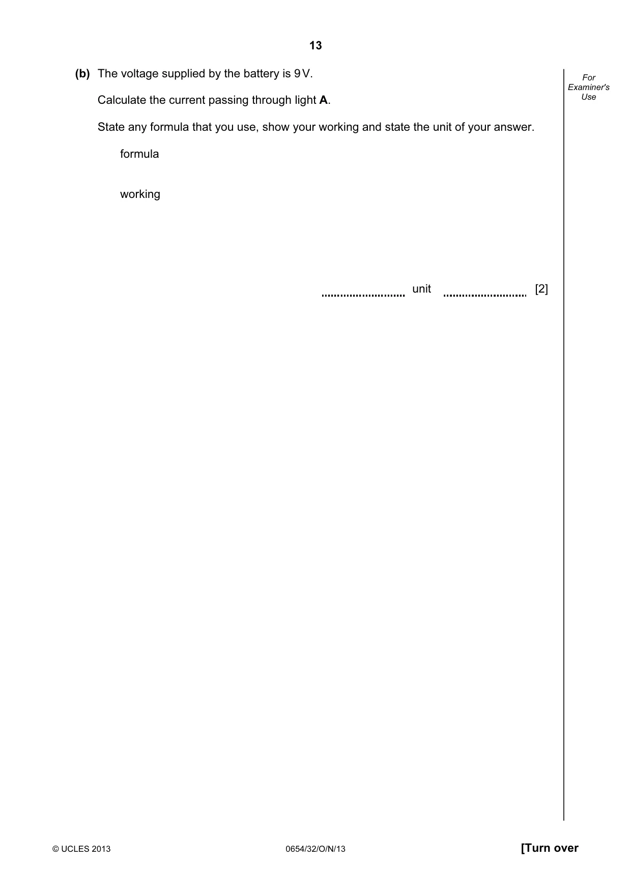 Cambridge IGCSE Sciences - Co-ordinated (Double) 0654 2013 Oct/Nov Paper 3 · Variant 2 question paper, page 13 of 28