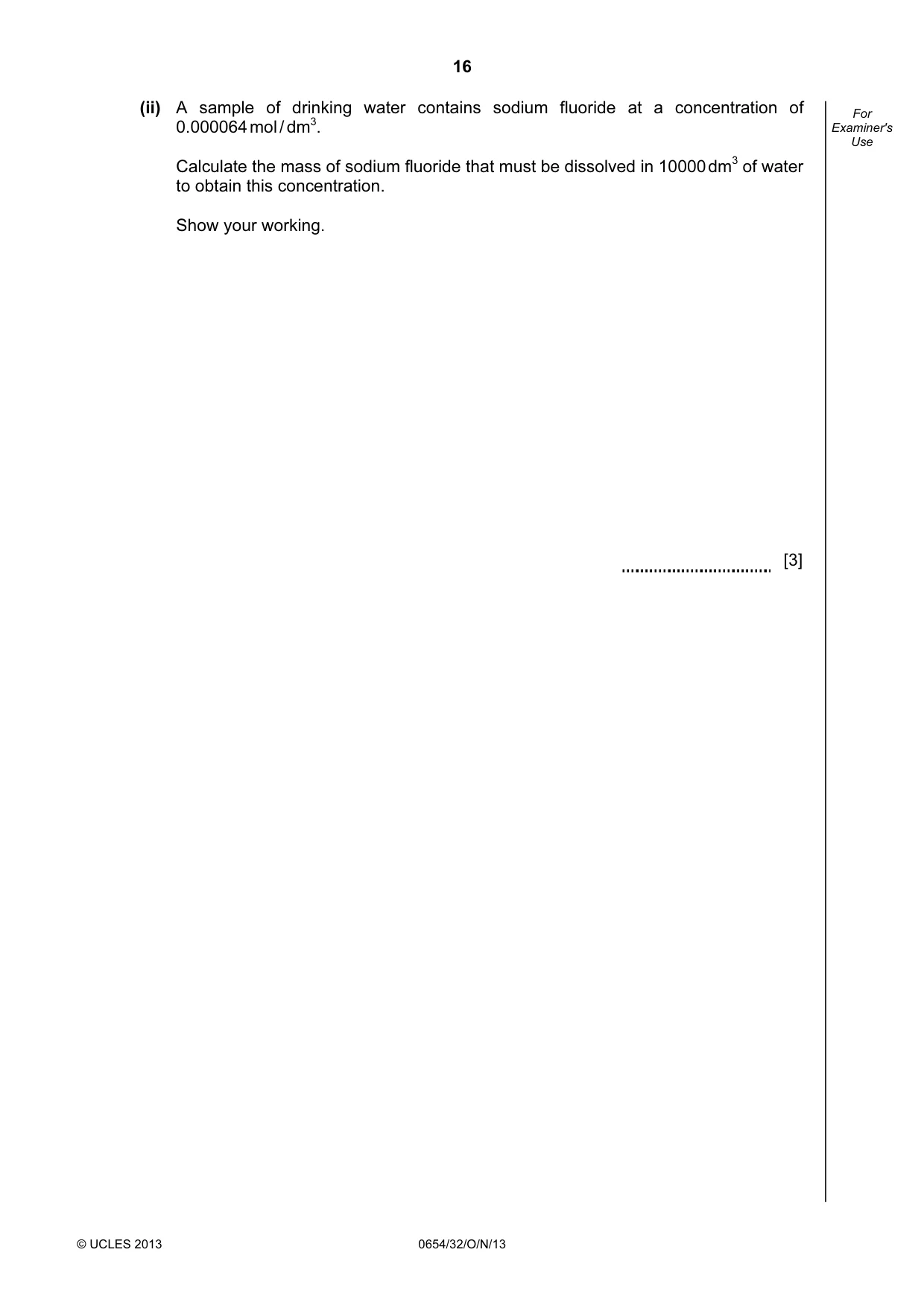 Cambridge IGCSE Sciences - Co-ordinated (Double) 0654 2013 Oct/Nov Paper 3 · Variant 2 question paper, page 16 of 28