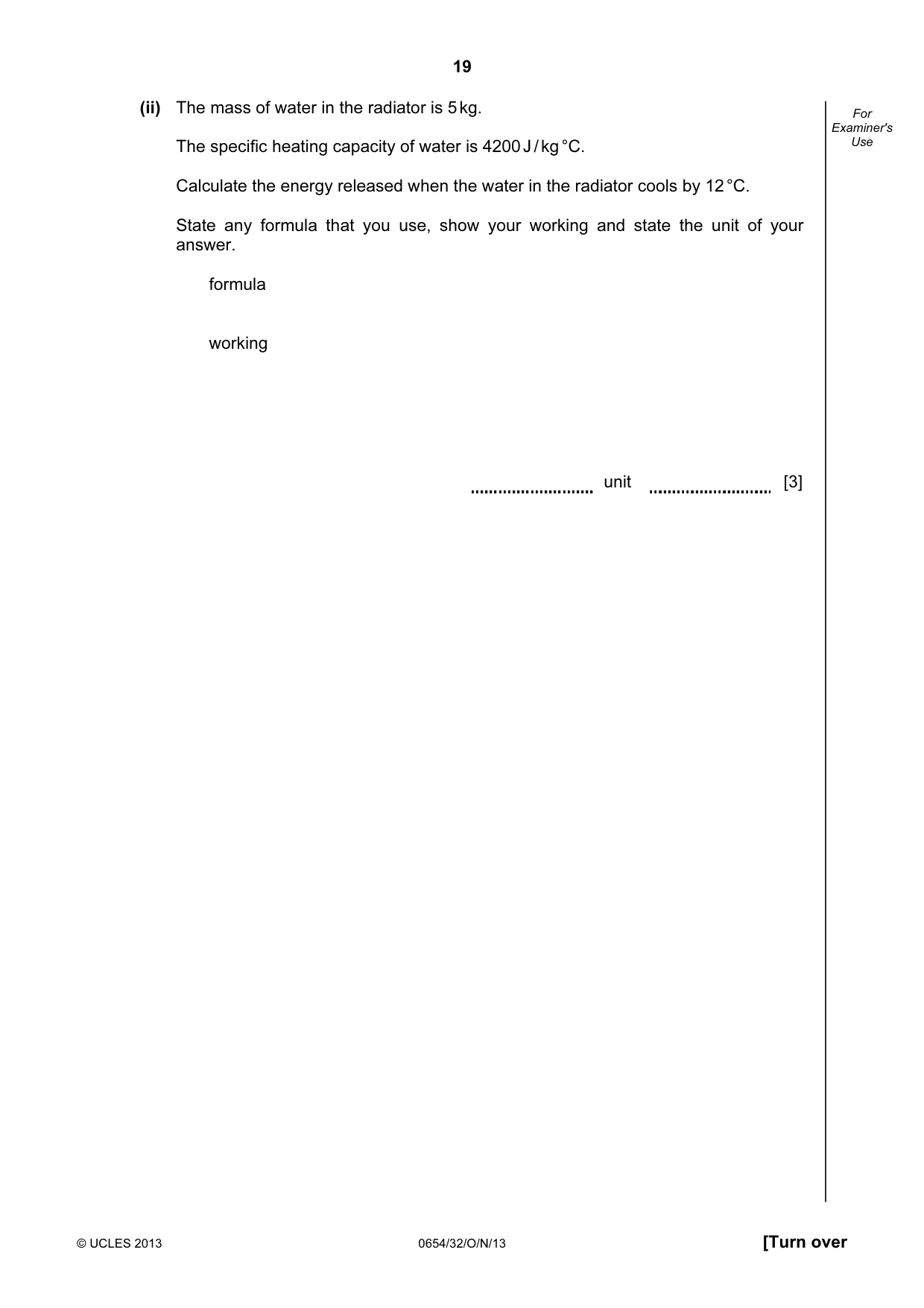 Cambridge IGCSE Sciences - Co-ordinated (Double) 0654 2013 Oct/Nov Paper 3 · Variant 2 question paper, page 19 of 28