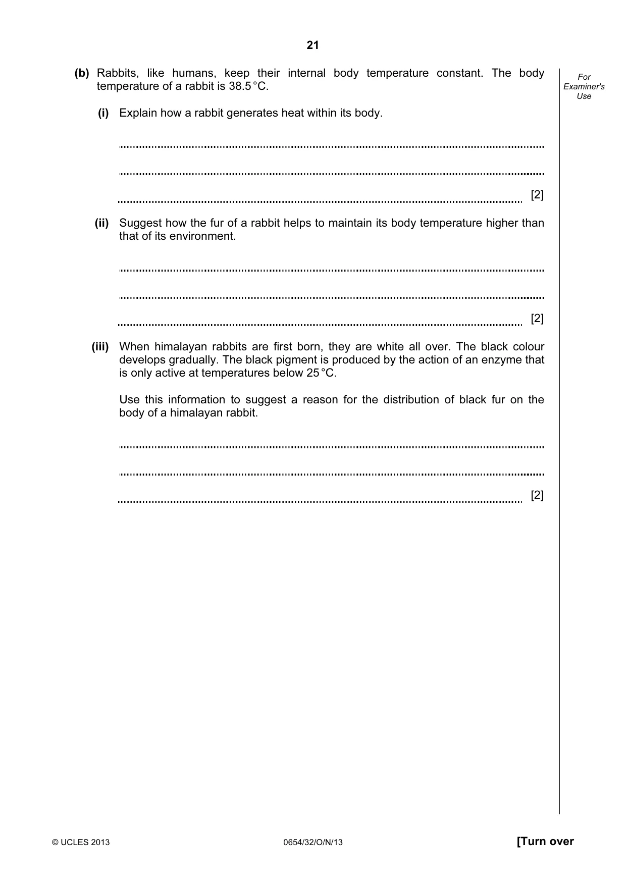 Cambridge IGCSE Sciences - Co-ordinated (Double) 0654 2013 Oct/Nov Paper 3 · Variant 2 question paper, page 21 of 28