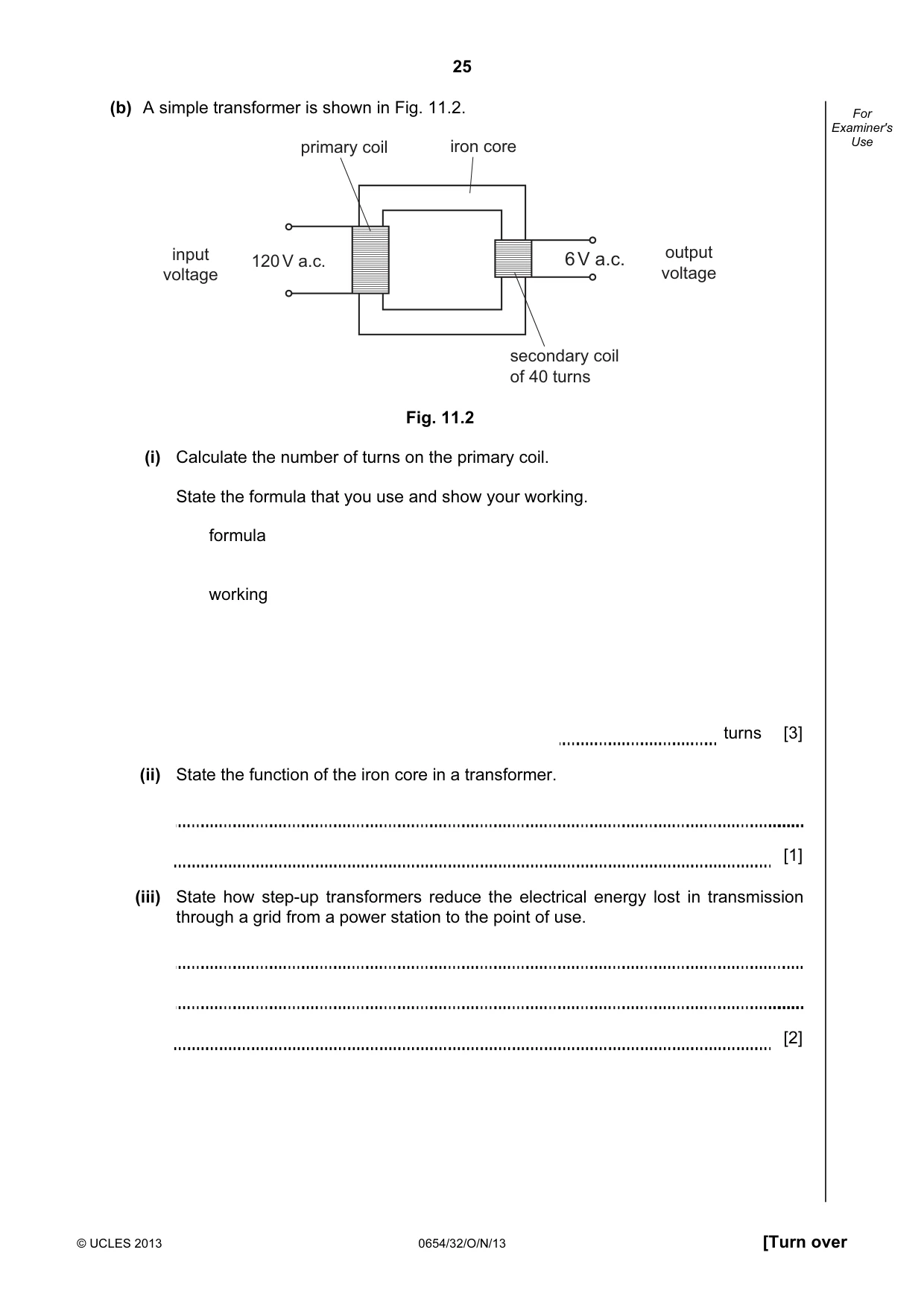 Cambridge IGCSE Sciences - Co-ordinated (Double) 0654 2013 Oct/Nov Paper 3 · Variant 2 question paper, page 25 of 28