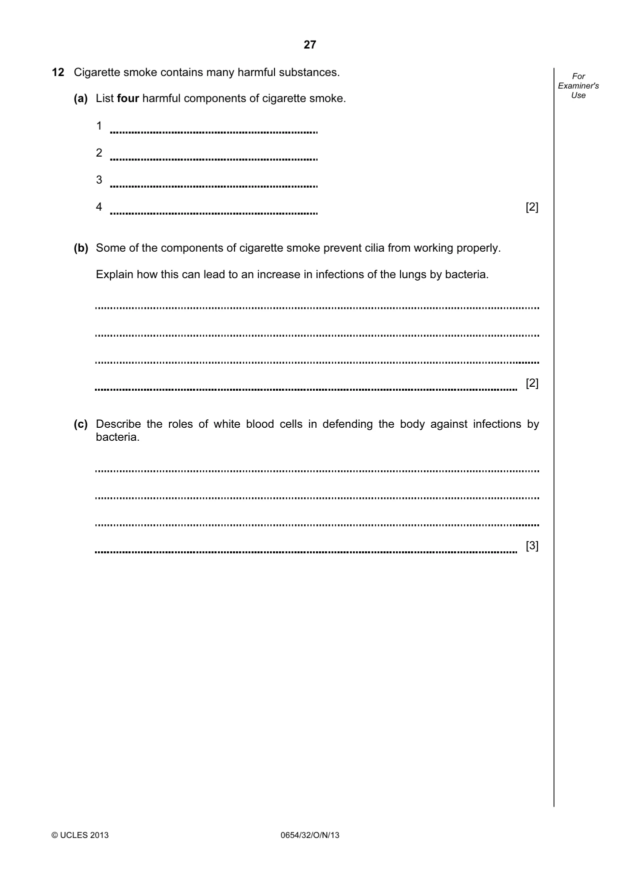Cambridge IGCSE Sciences - Co-ordinated (Double) 0654 2013 Oct/Nov Paper 3 · Variant 2 question paper, page 27 of 28