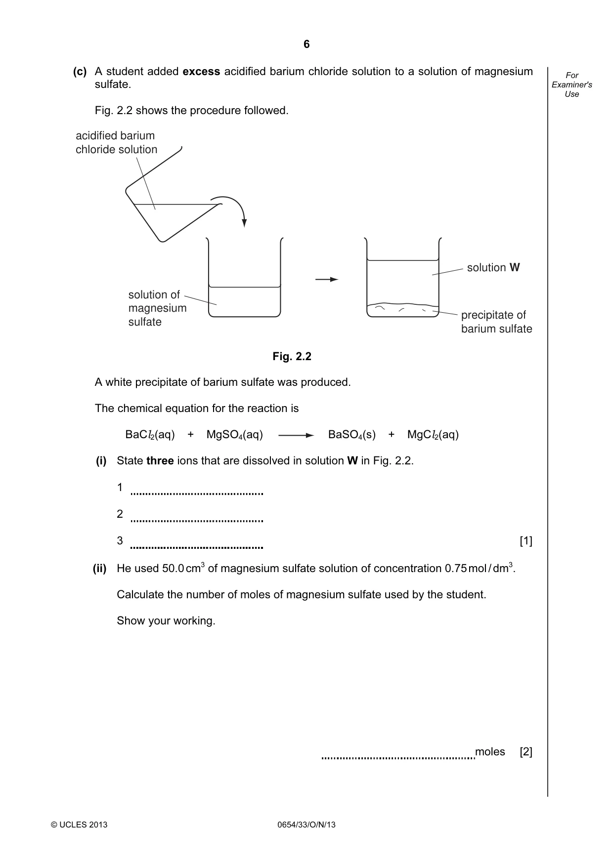 Cambridge IGCSE Sciences - Co-ordinated (Double) 0654 2013 Oct/Nov Paper 3 · Variant 3 question paper, page 6 of 32