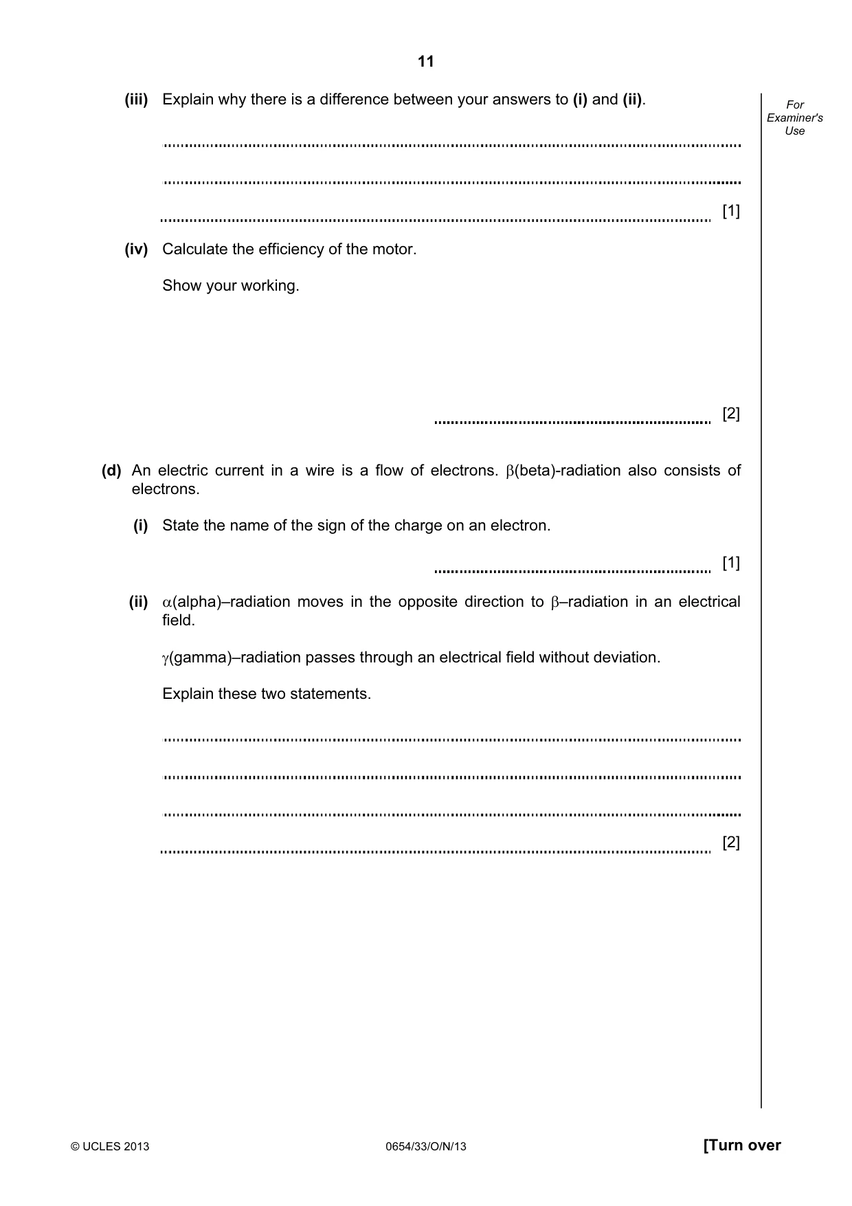 Cambridge IGCSE Sciences - Co-ordinated (Double) 0654 2013 Oct/Nov Paper 3 · Variant 3 question paper, page 11 of 32