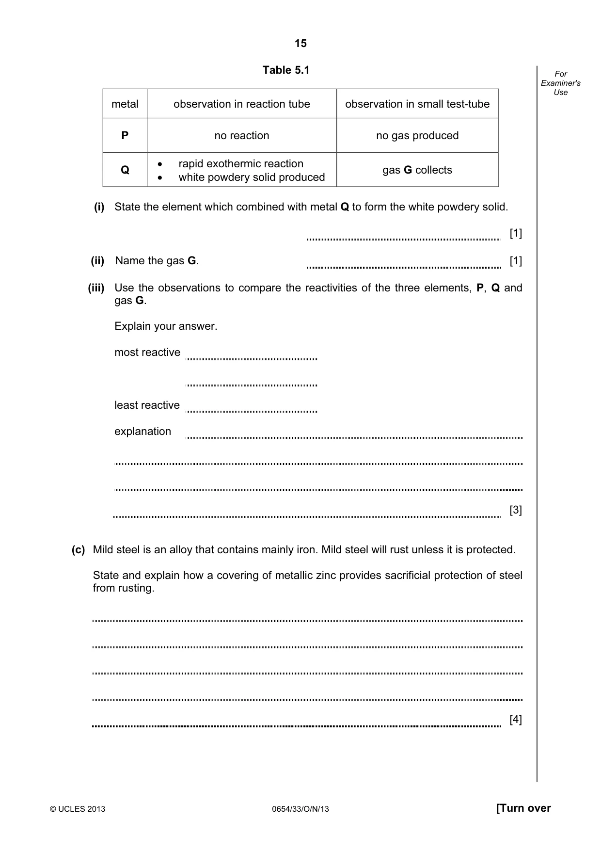 Cambridge IGCSE Sciences - Co-ordinated (Double) 0654 2013 Oct/Nov Paper 3 · Variant 3 question paper, page 15 of 32