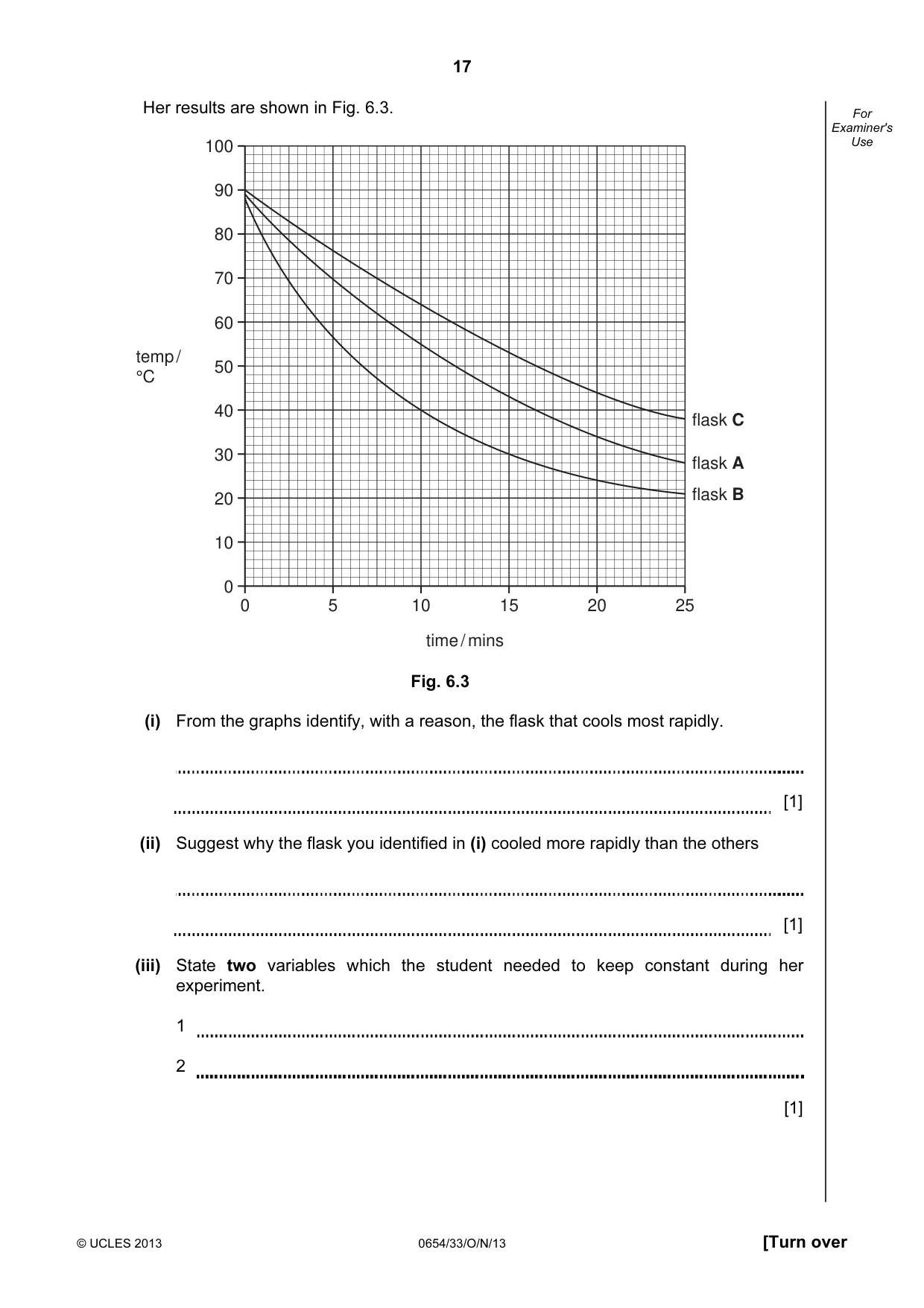 Cambridge IGCSE Sciences - Co-ordinated (Double) 0654 2013 Oct/Nov Paper 3 · Variant 3 question paper, page 17 of 32