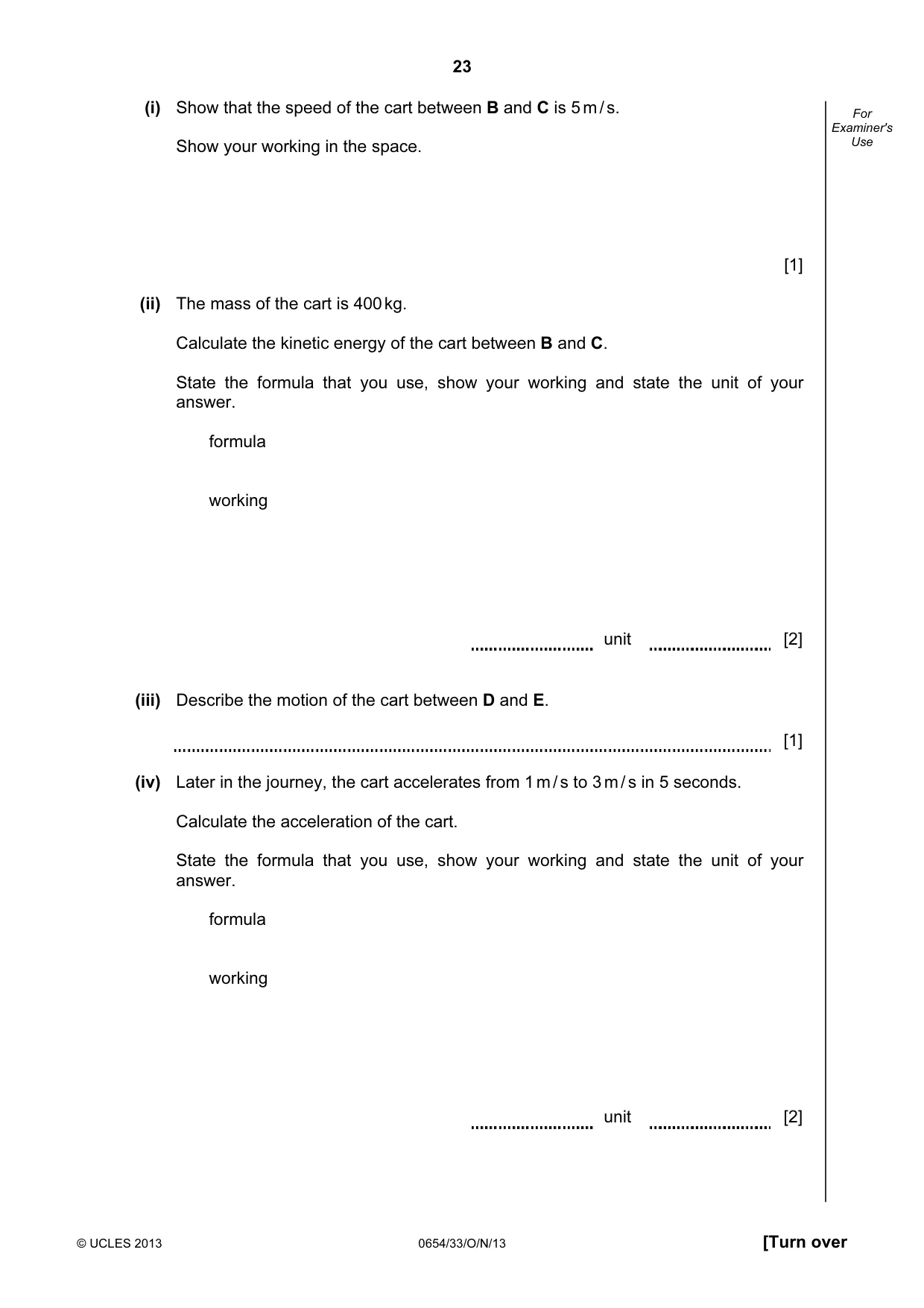 Cambridge IGCSE Sciences - Co-ordinated (Double) 0654 2013 Oct/Nov Paper 3 · Variant 3 question paper, page 23 of 32