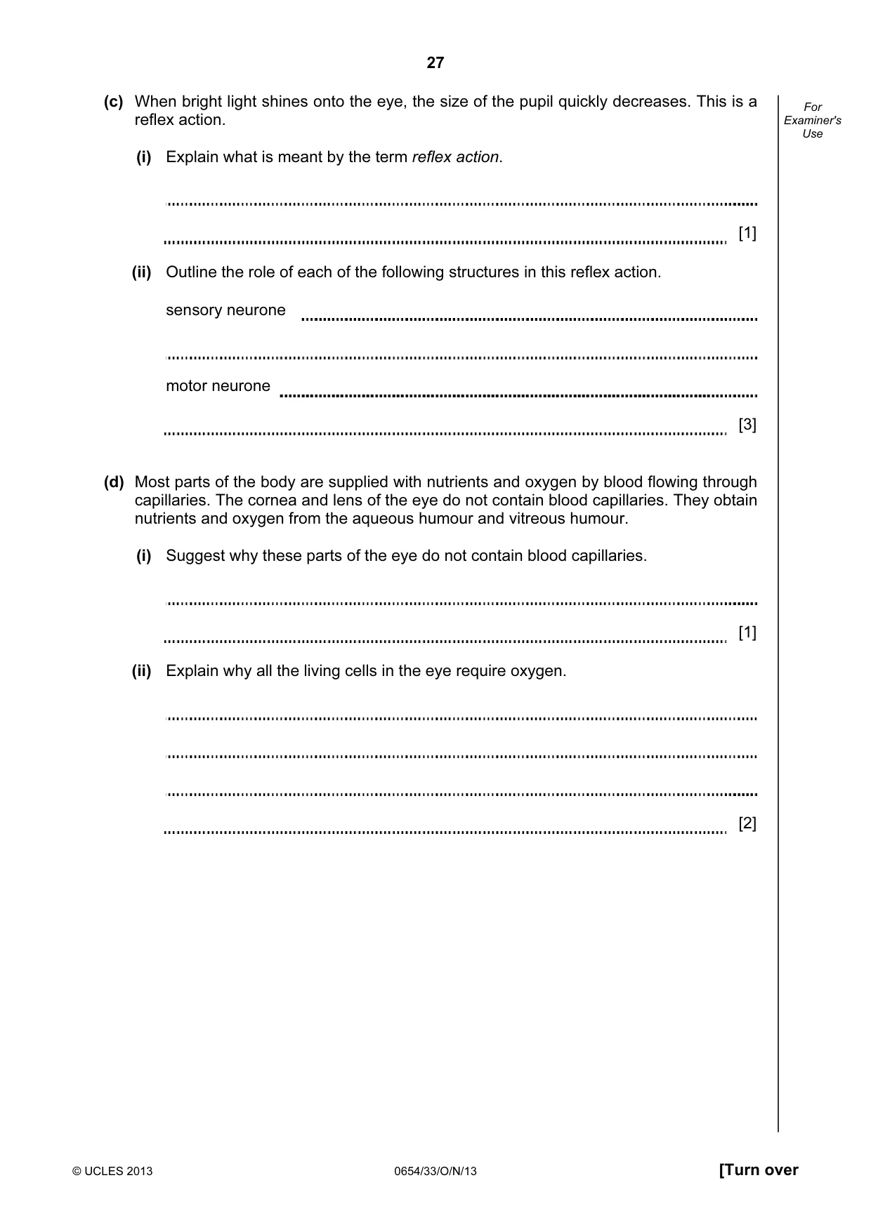 Cambridge IGCSE Sciences - Co-ordinated (Double) 0654 2013 Oct/Nov Paper 3 · Variant 3 question paper, page 27 of 32