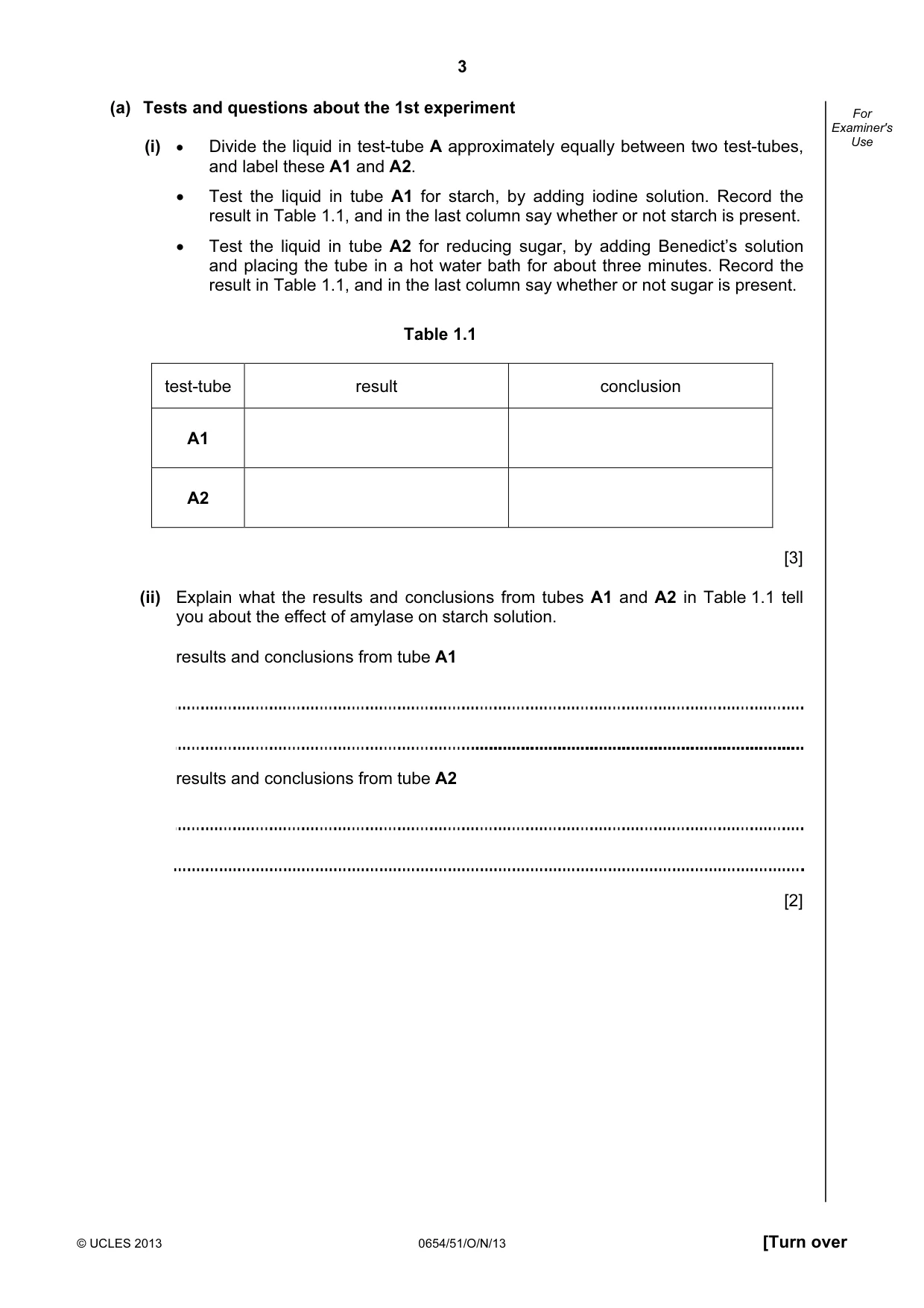 Cambridge IGCSE Sciences - Co-ordinated (Double) 0654 2013 Oct/Nov Paper 5 · Variant 1 question paper, page 3 of 12