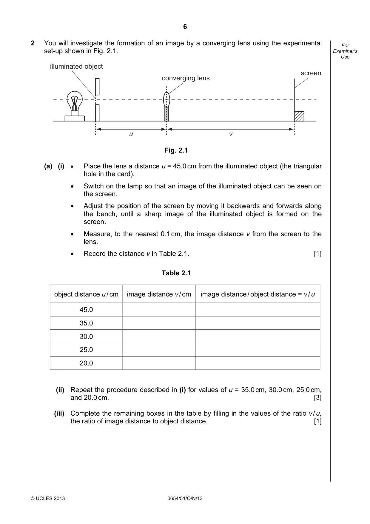 Cambridge IGCSE Sciences - Co-ordinated (Double) 0654 2013 Oct/Nov Paper 5 · Variant 1 question paper, page 6 of 12