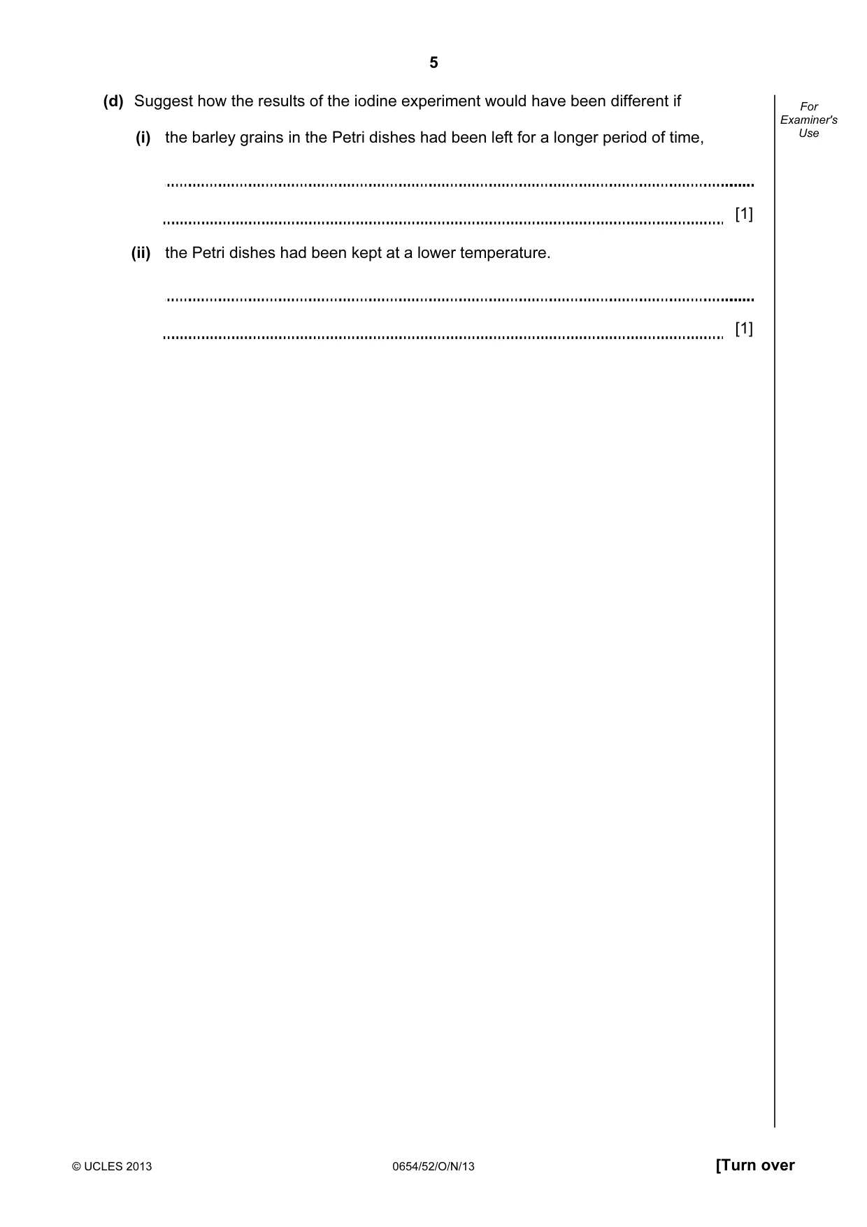 Cambridge IGCSE Sciences - Co-ordinated (Double) 0654 2013 Oct/Nov Paper 5 · Variant 2 question paper, page 5 of 12