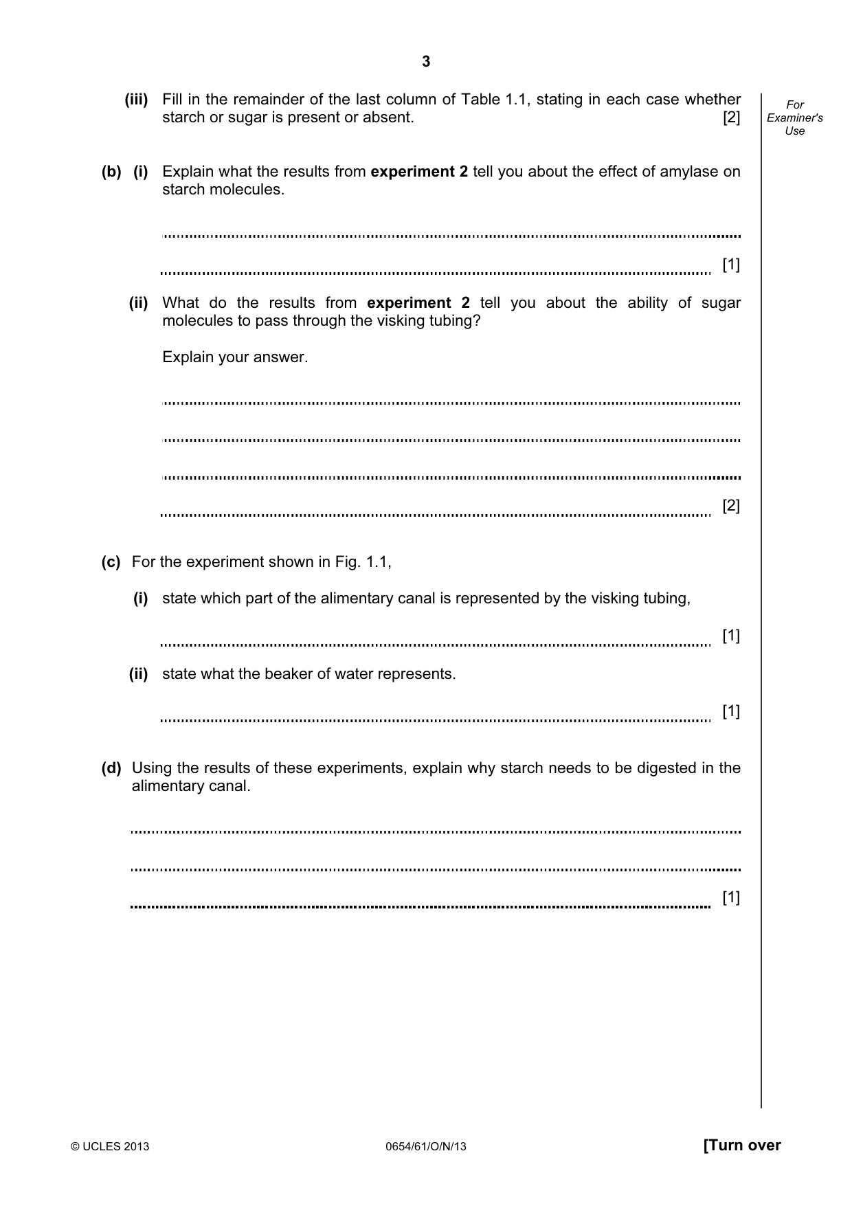 Cambridge IGCSE Sciences - Co-ordinated (Double) 0654 2013 Oct/Nov Paper 6 · Variant 1 question paper, page 3 of 20