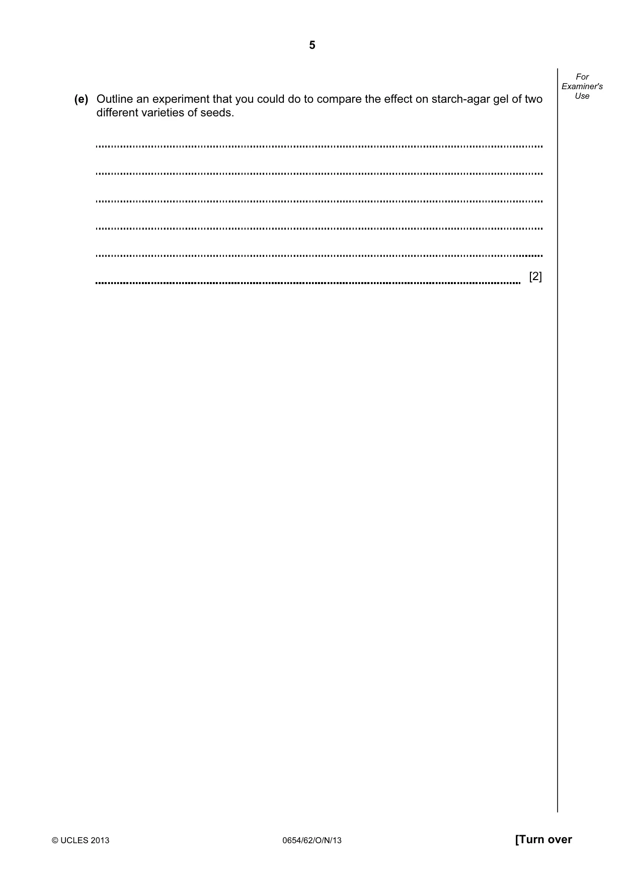 Cambridge IGCSE Sciences - Co-ordinated (Double) 0654 2013 Oct/Nov Paper 6 · Variant 2 question paper, page 5 of 20