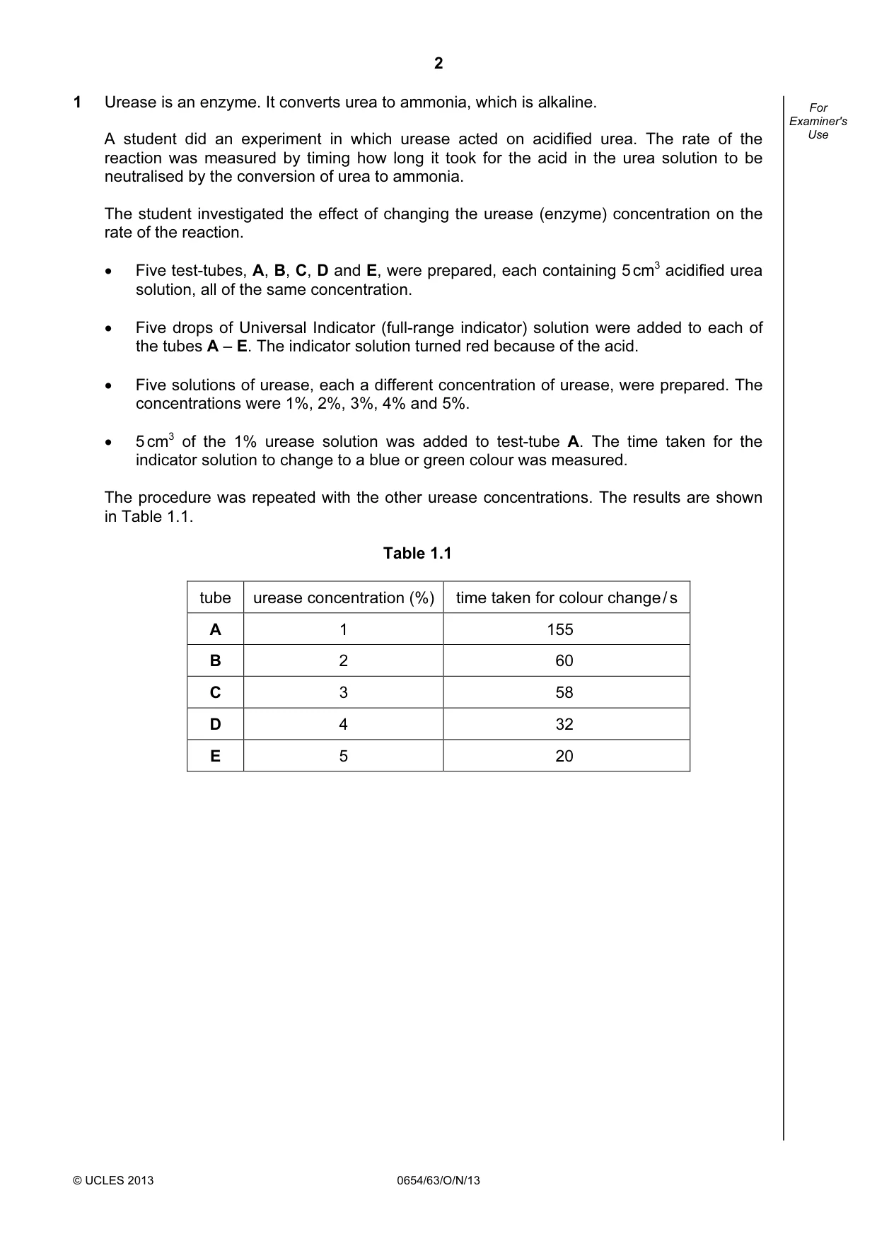 Cambridge IGCSE Sciences - Co-ordinated (Double) 0654 2013 Oct/Nov Paper 6 · Variant 3 question paper, page 2 of 20
