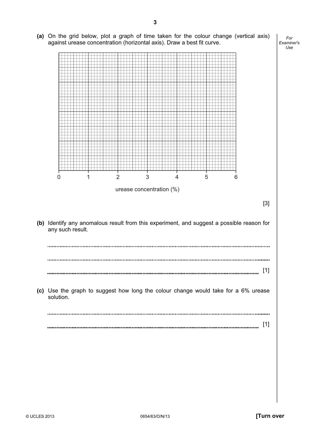 Cambridge IGCSE Sciences - Co-ordinated (Double) 0654 2013 Oct/Nov Paper 6 · Variant 3 question paper, page 3 of 20