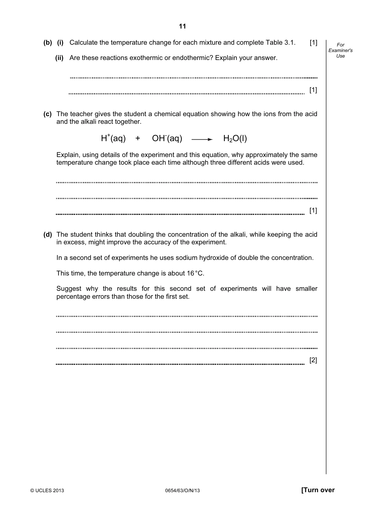 Cambridge IGCSE Sciences - Co-ordinated (Double) 0654 2013 Oct/Nov Paper 6 · Variant 3 question paper, page 11 of 20